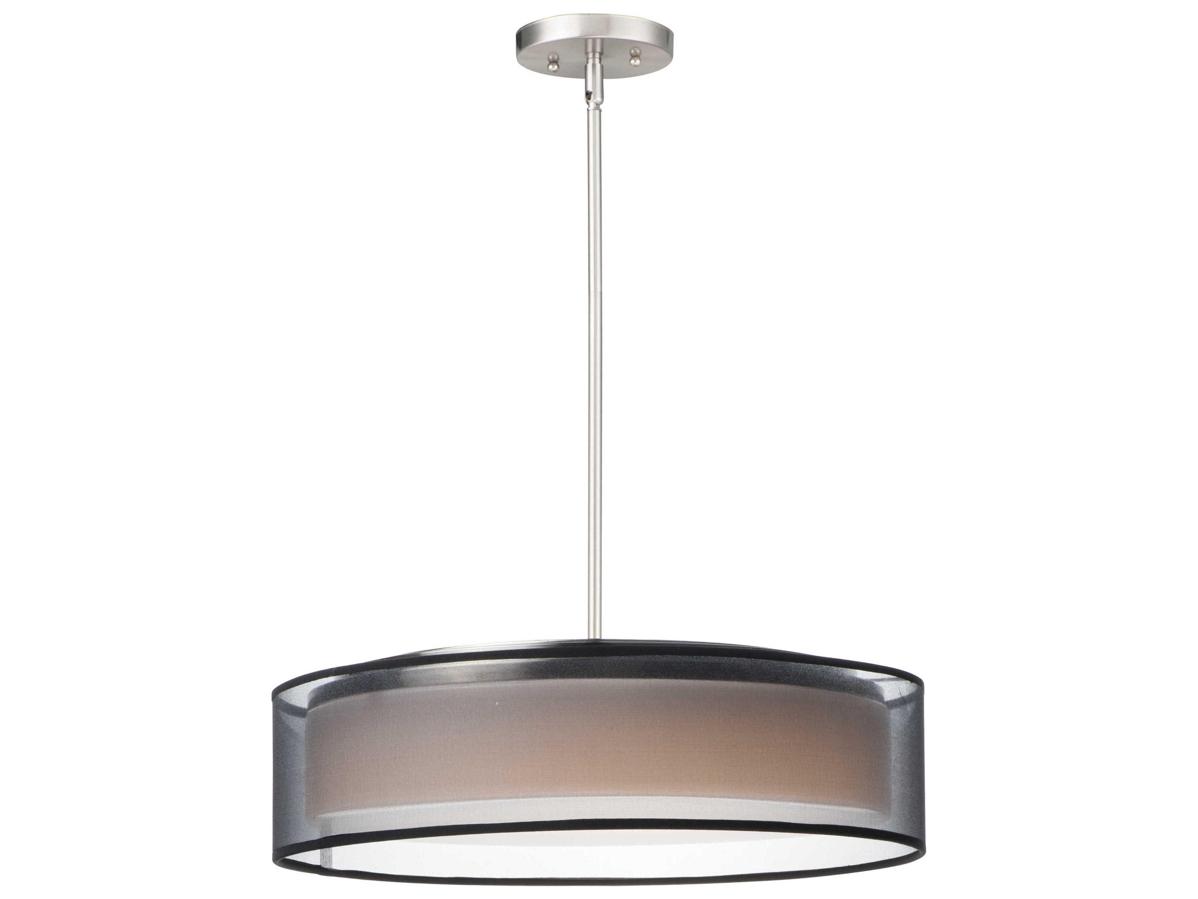 Prime 5-Light Satin Nickel LED Drum Pendant