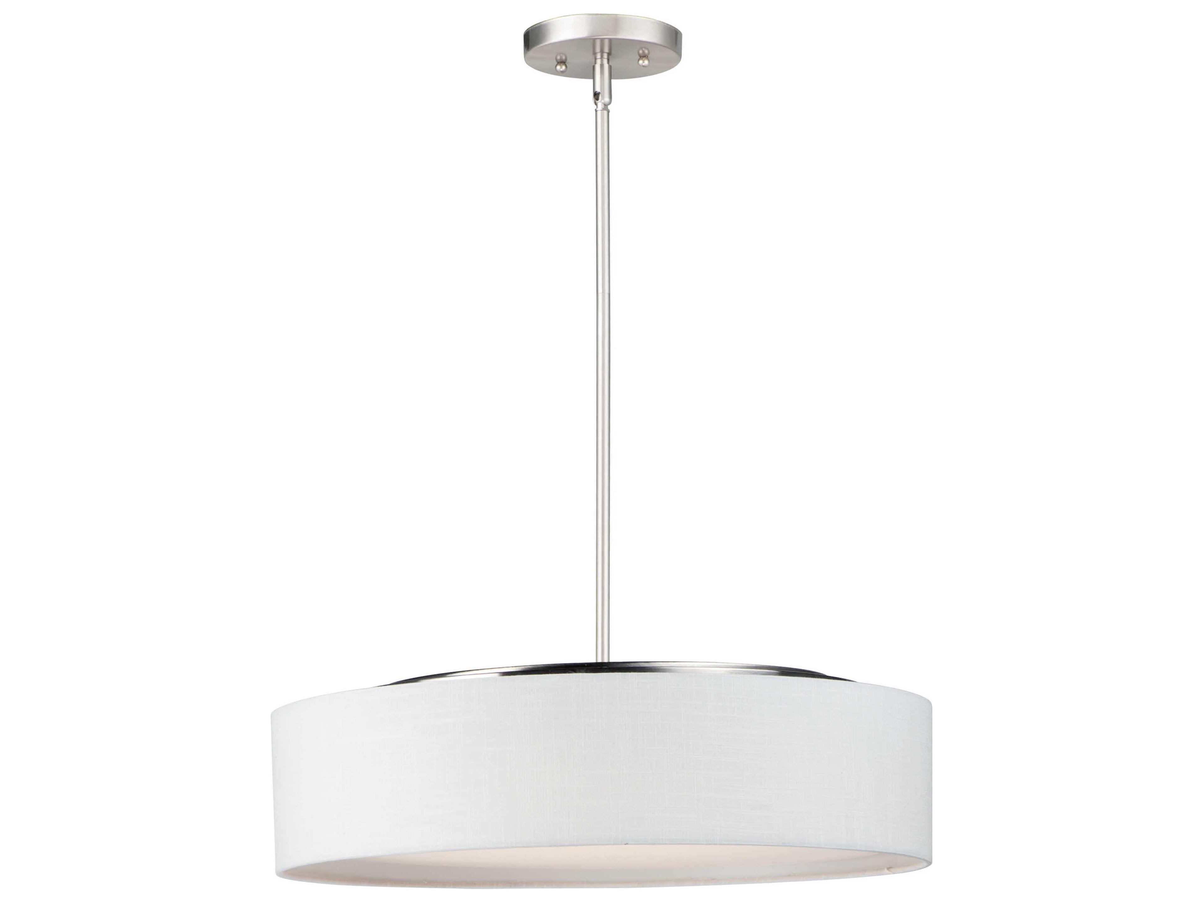 Prime 5-Light Satin Nickel LED Drum Pendant