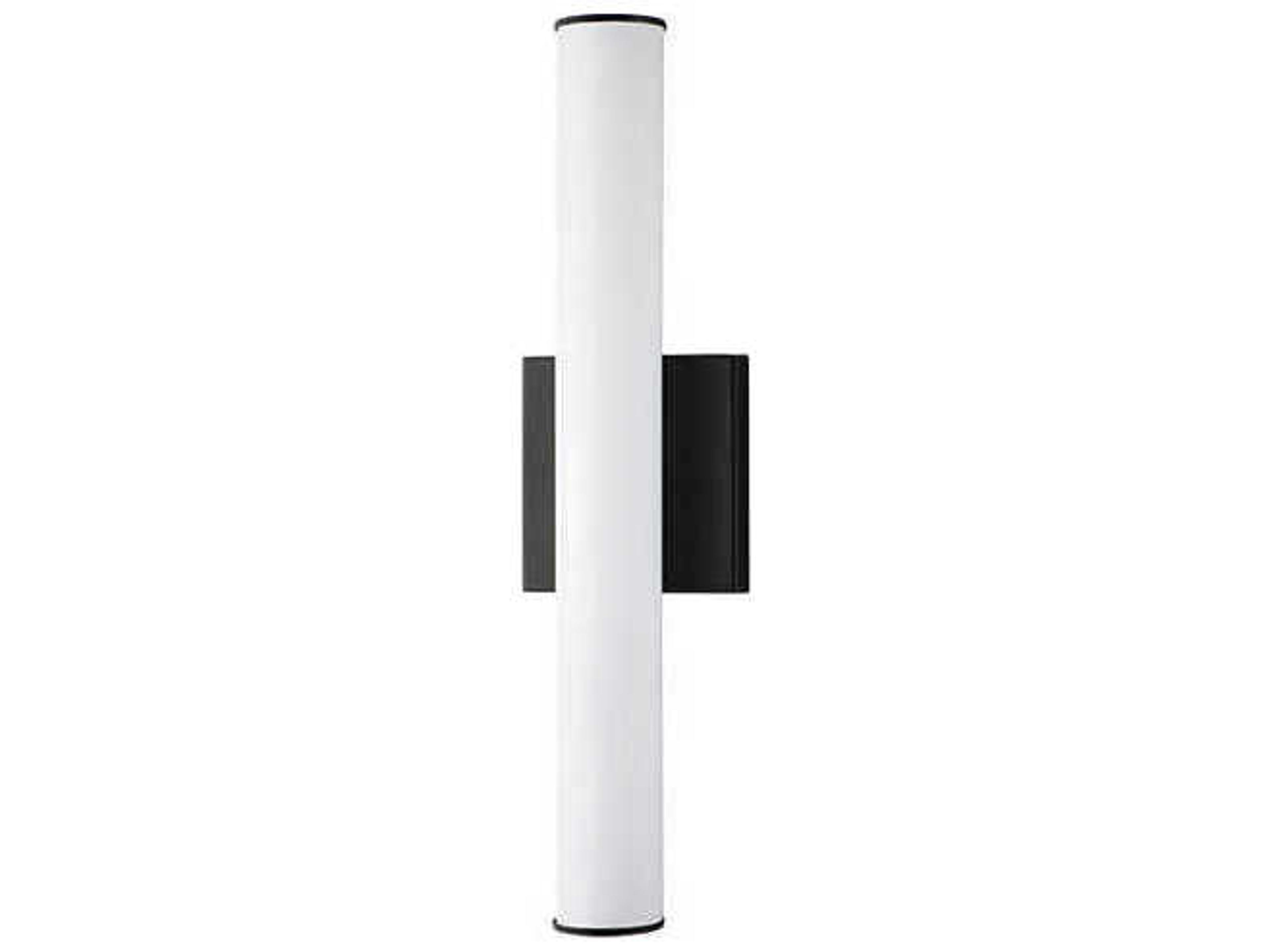 Rail 1-Light Black White LED Vanity Light