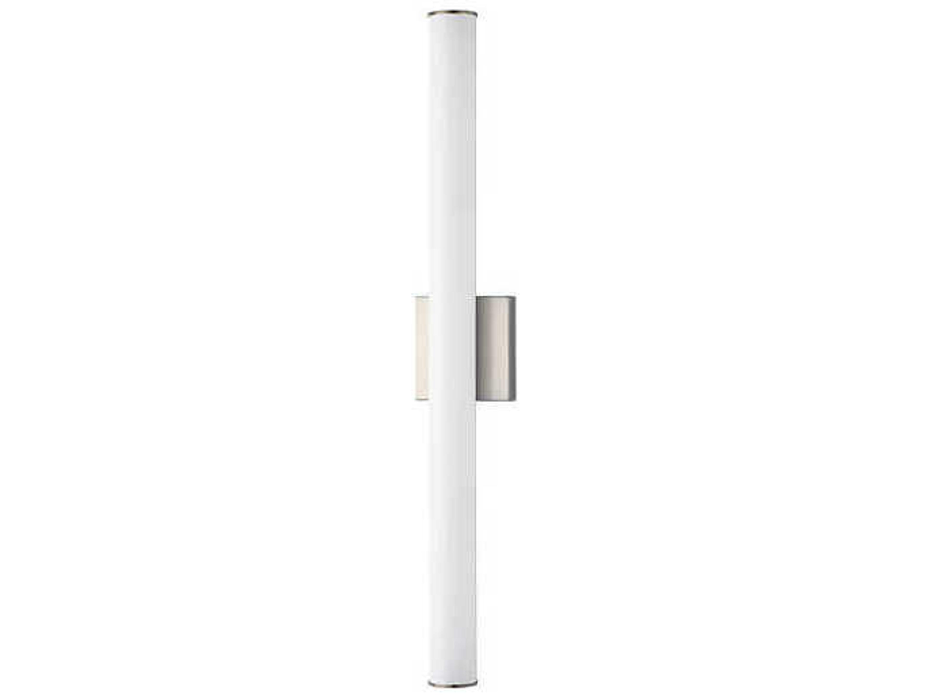 Rail 1-Light Satin Nickel White LED Vanity Light