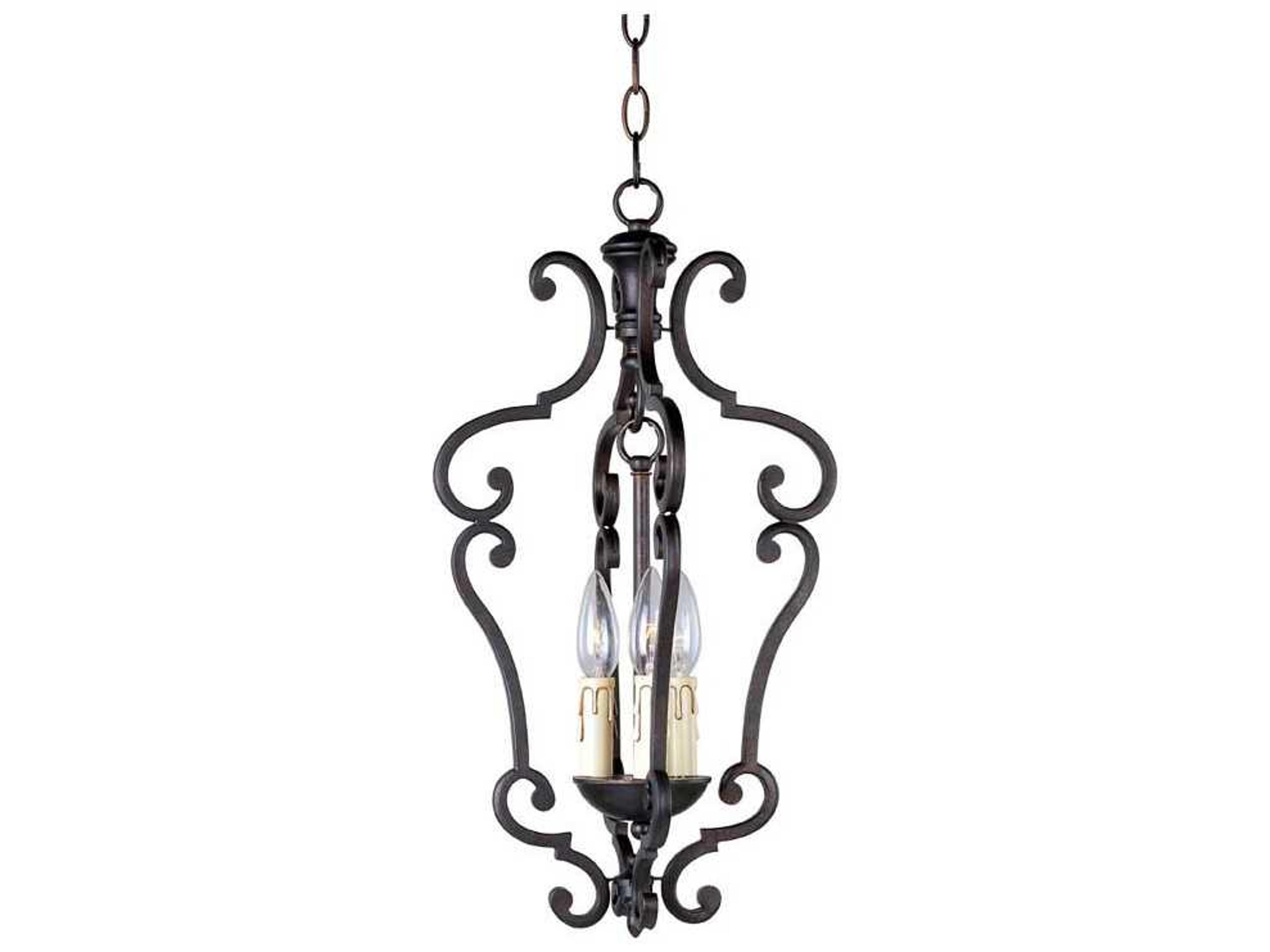 3-Light Richmond Entry Foyer Pendant Light in Colonial Umber