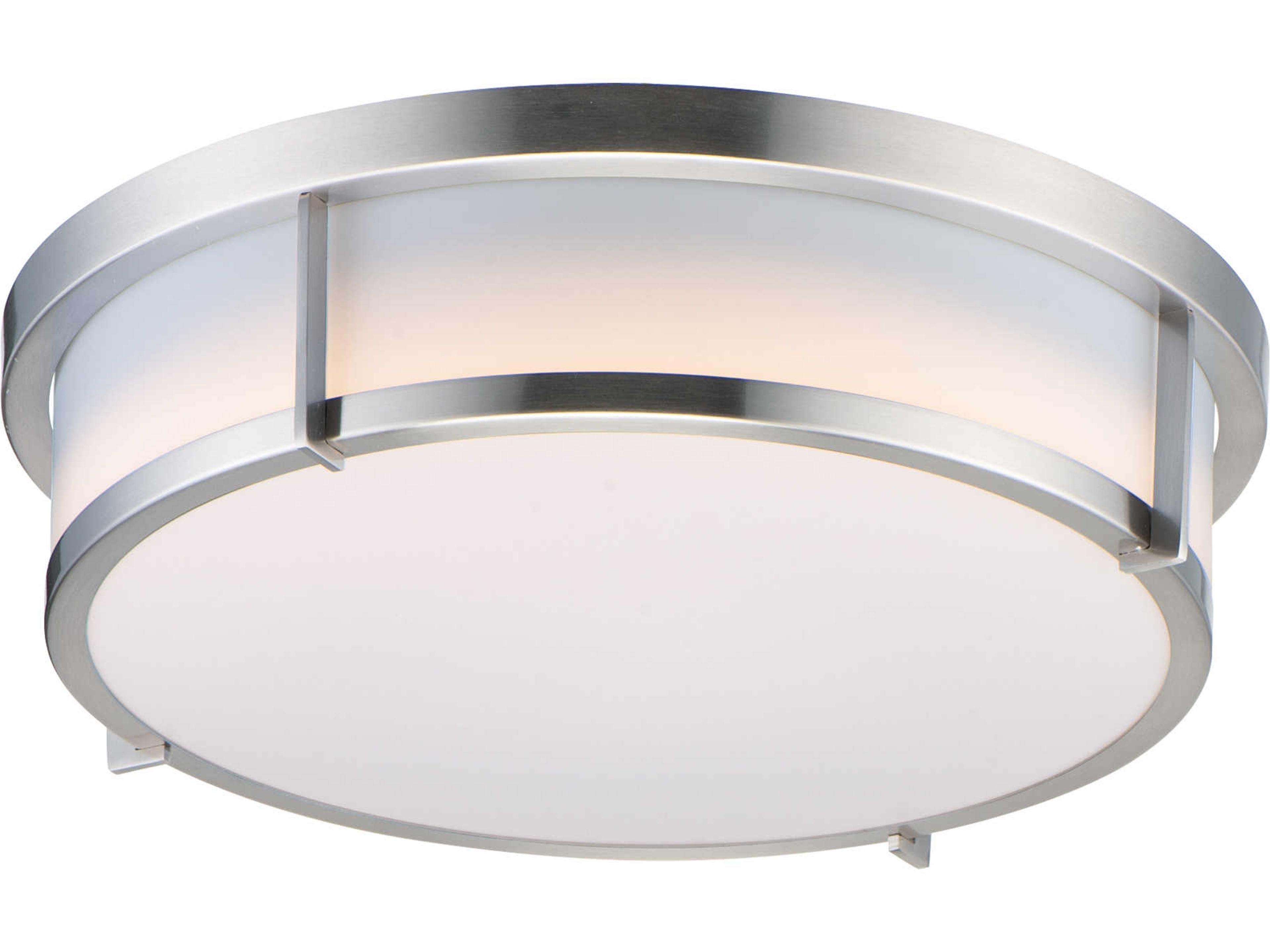 Rogue 1-Light Nickel LED Drum Flush Mount