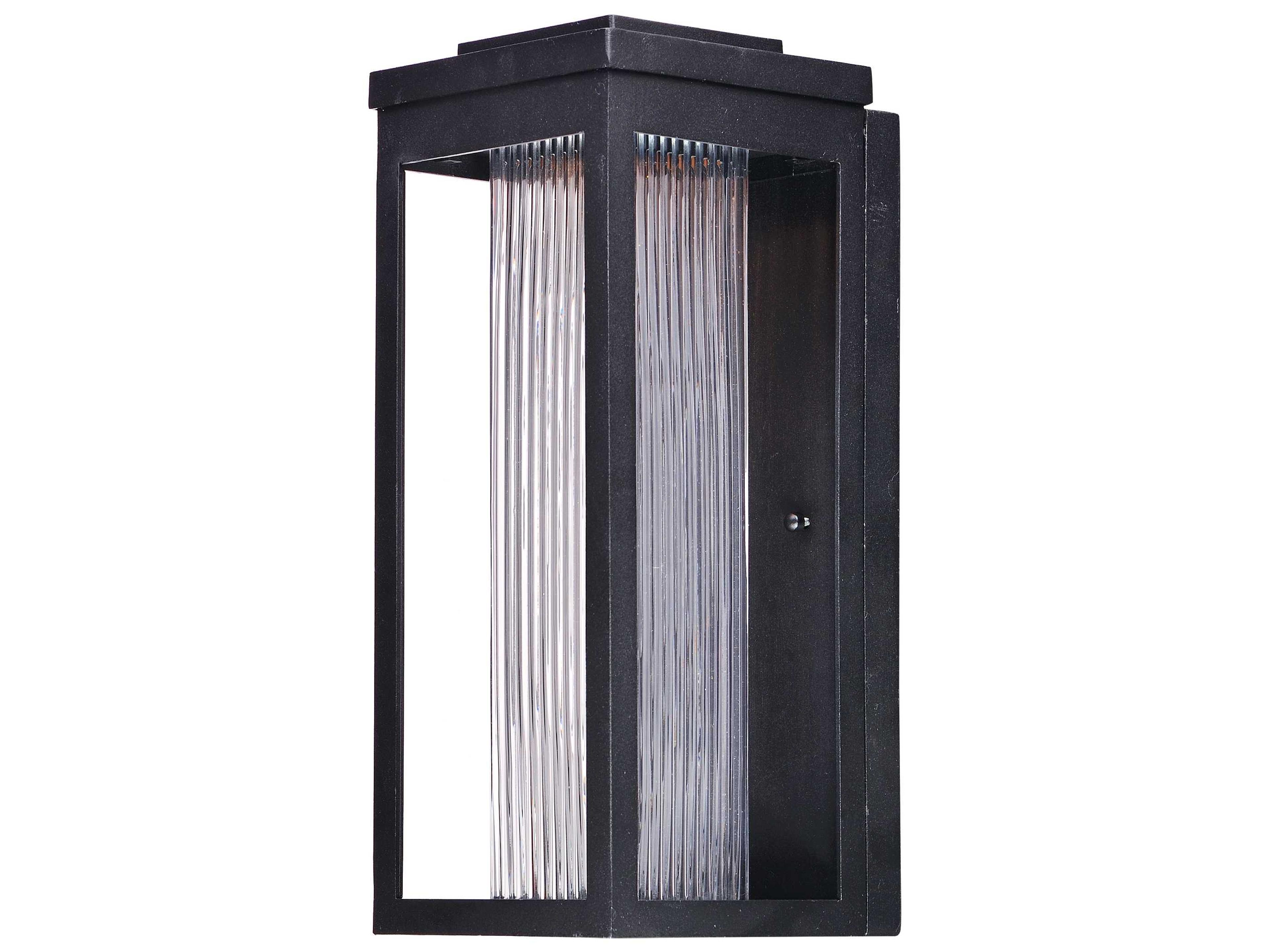 Salon with Clear Ribbed Glass LED Outdoor Wall Light