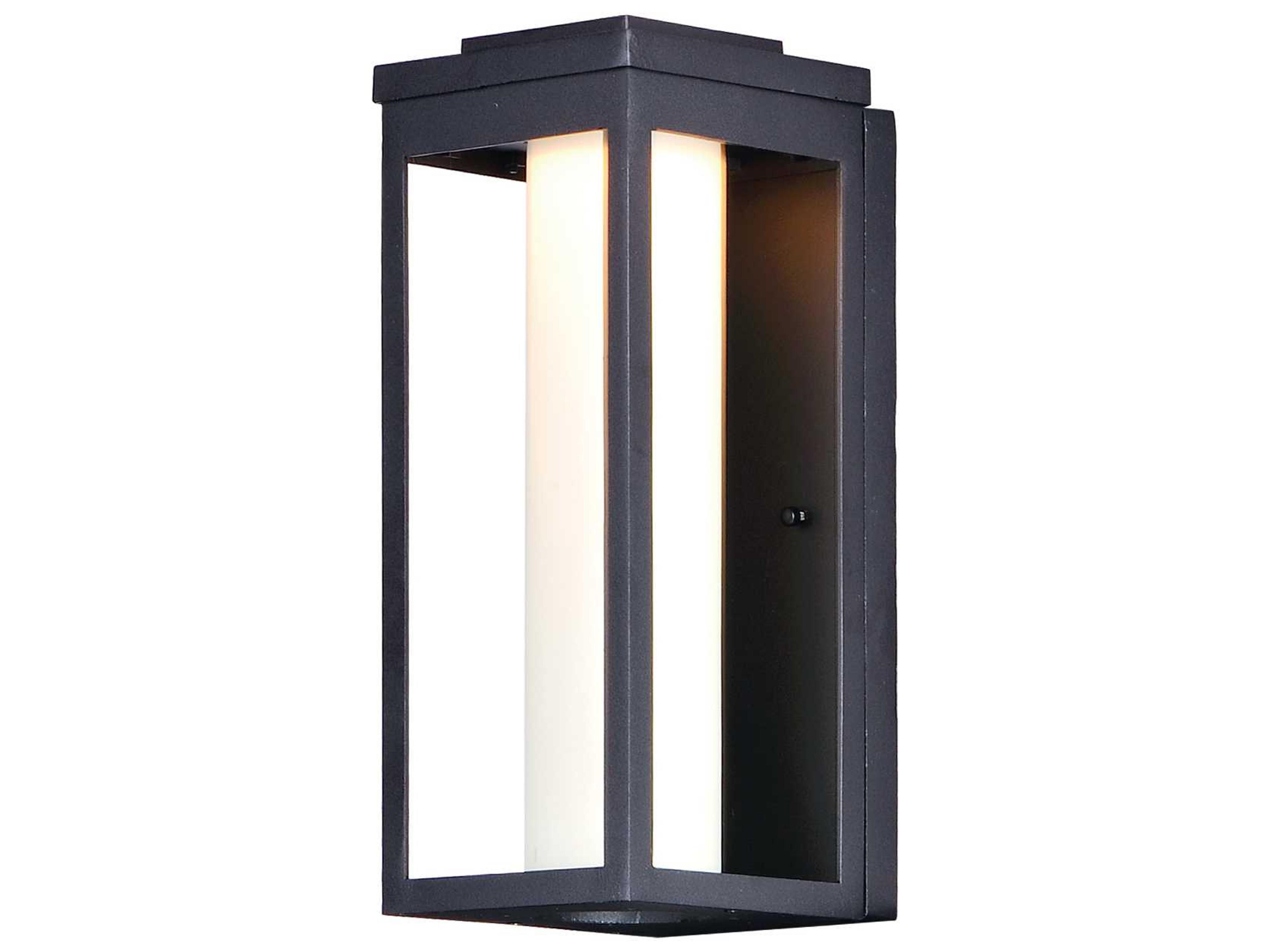 Salon with Satin White Glass LED Outdoor Wall Light