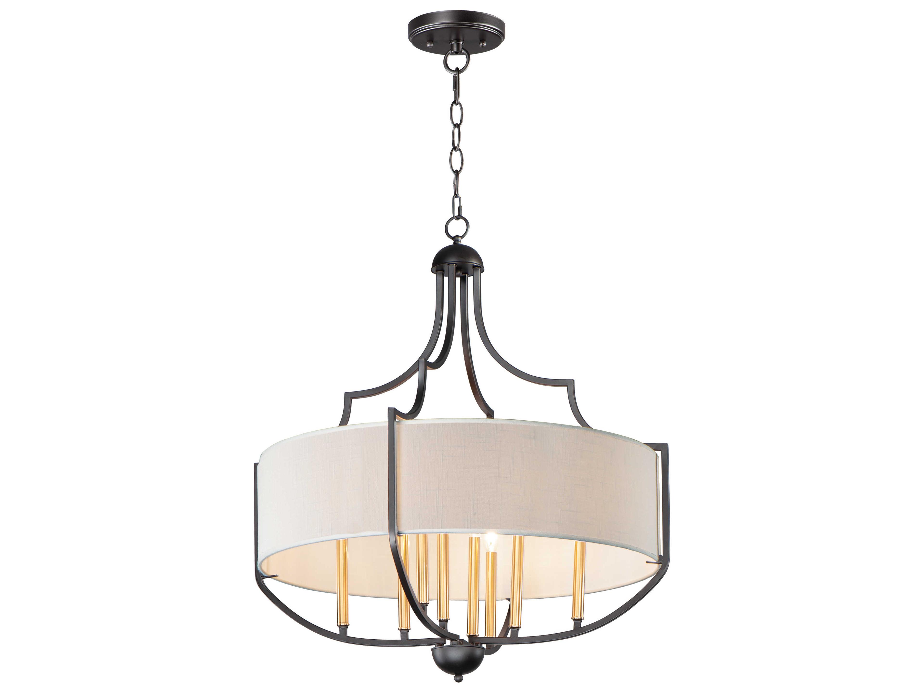 Savant 8-Light Bronze Antique Brass Candelabra Drum Chandelier