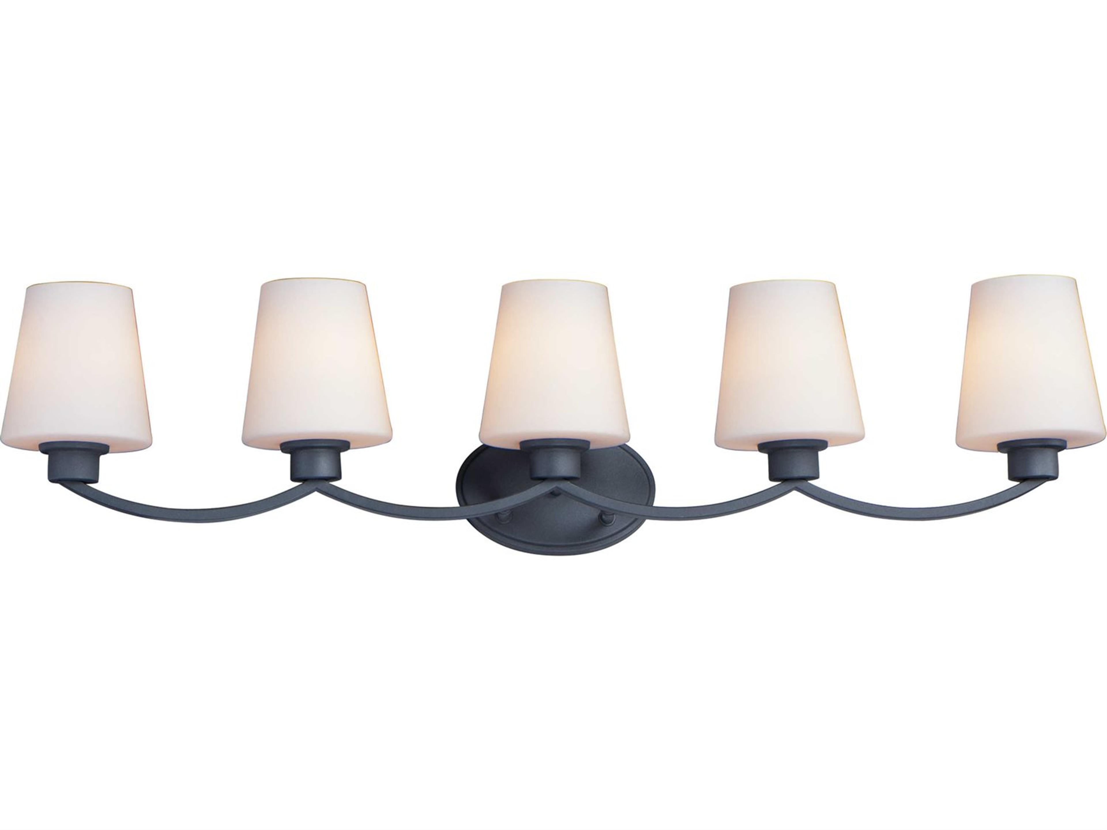 Shelter 5-Light Black Glass Vanity Light