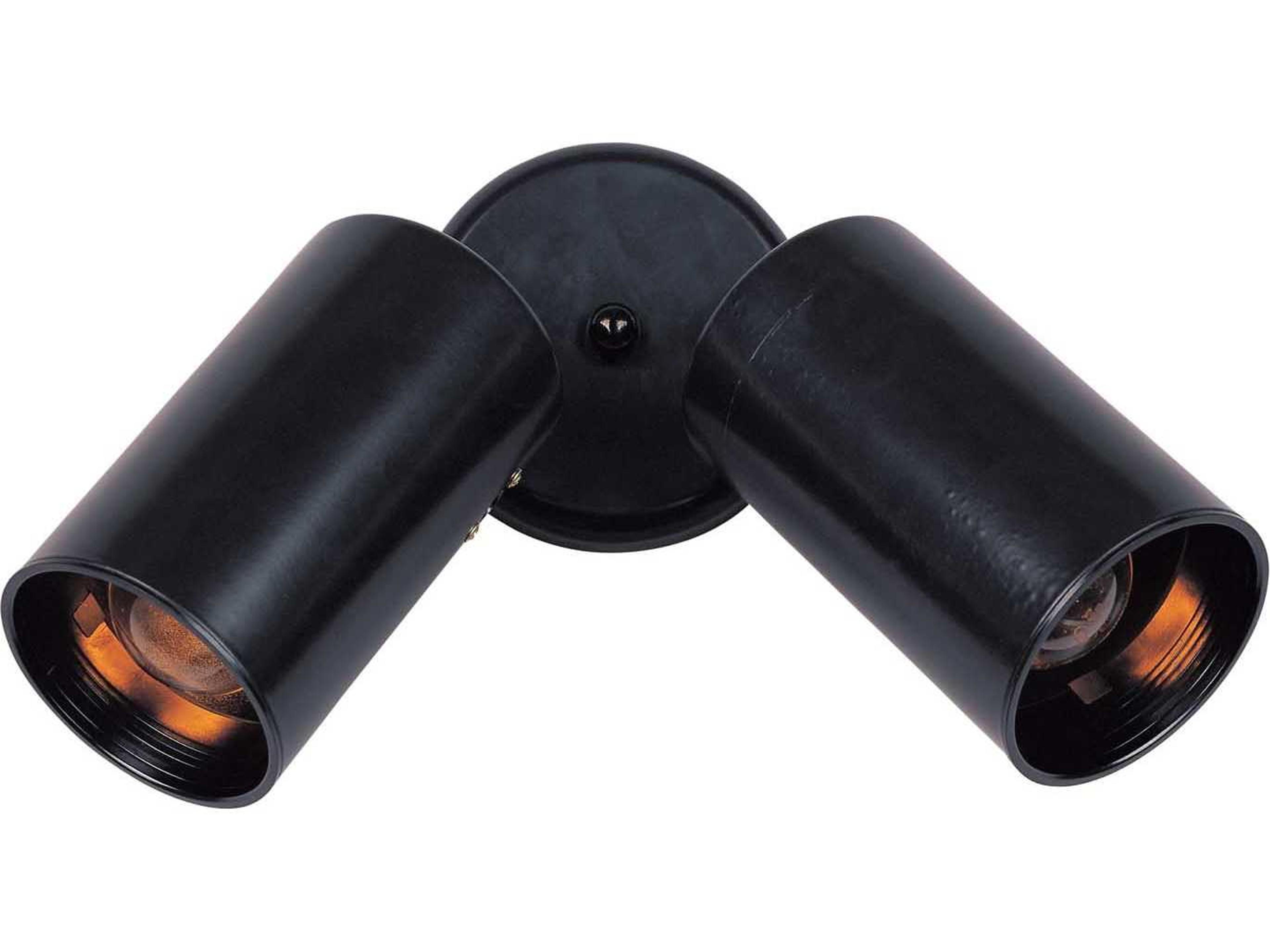 2-Light Black Cylinder Spot Light