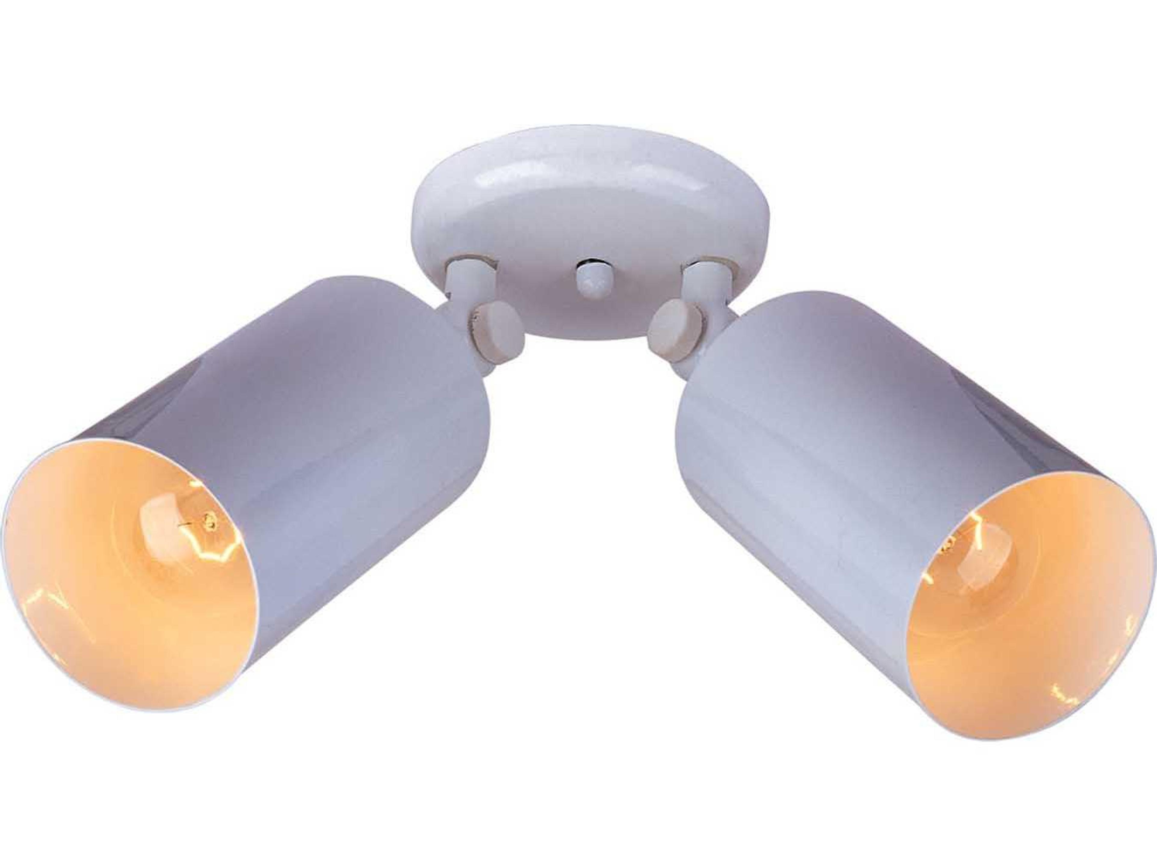 2-Light White Cylinder Spot Light