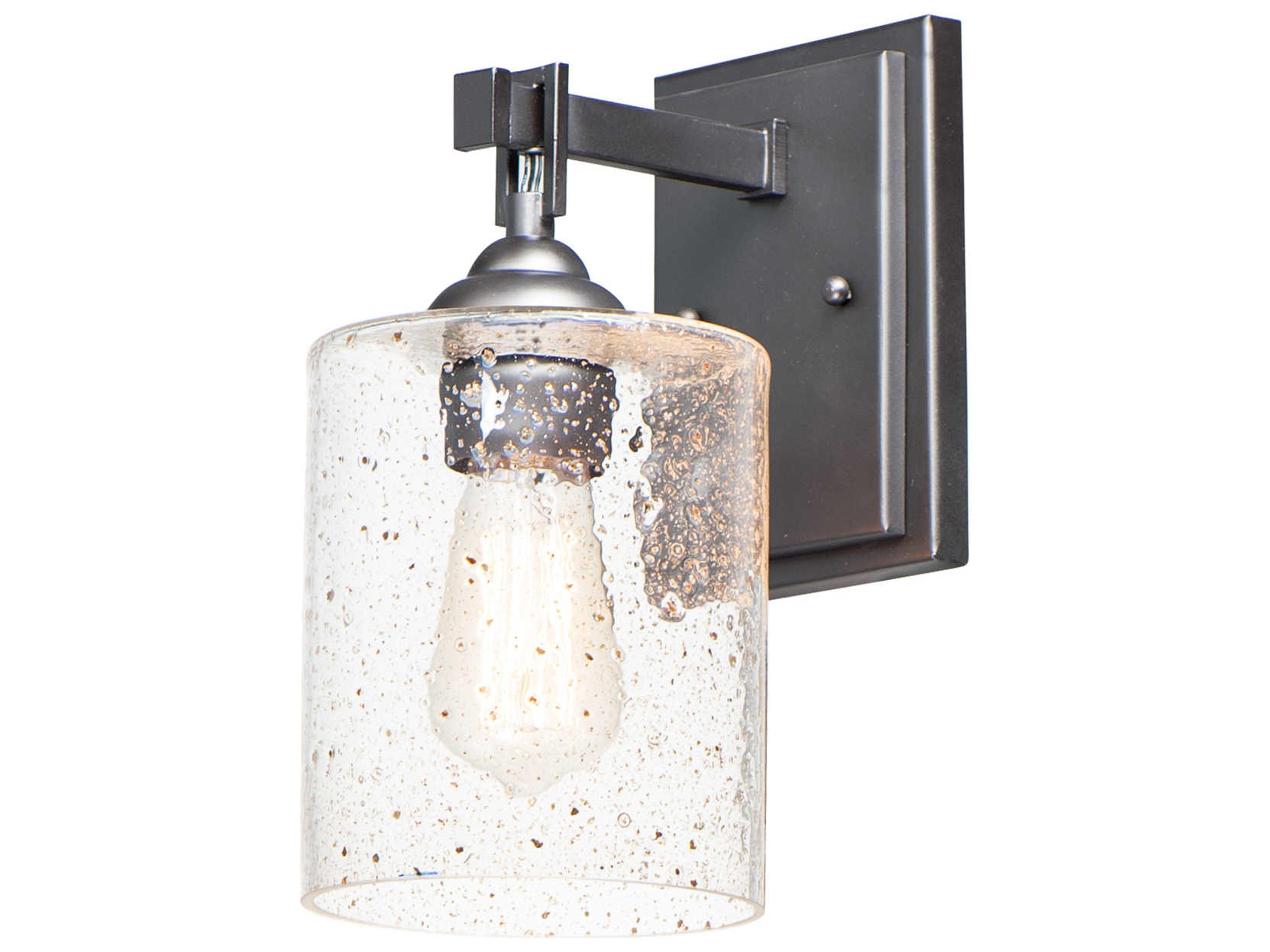 Stonehenge 1-Light Bronze Glass Wall Sconce