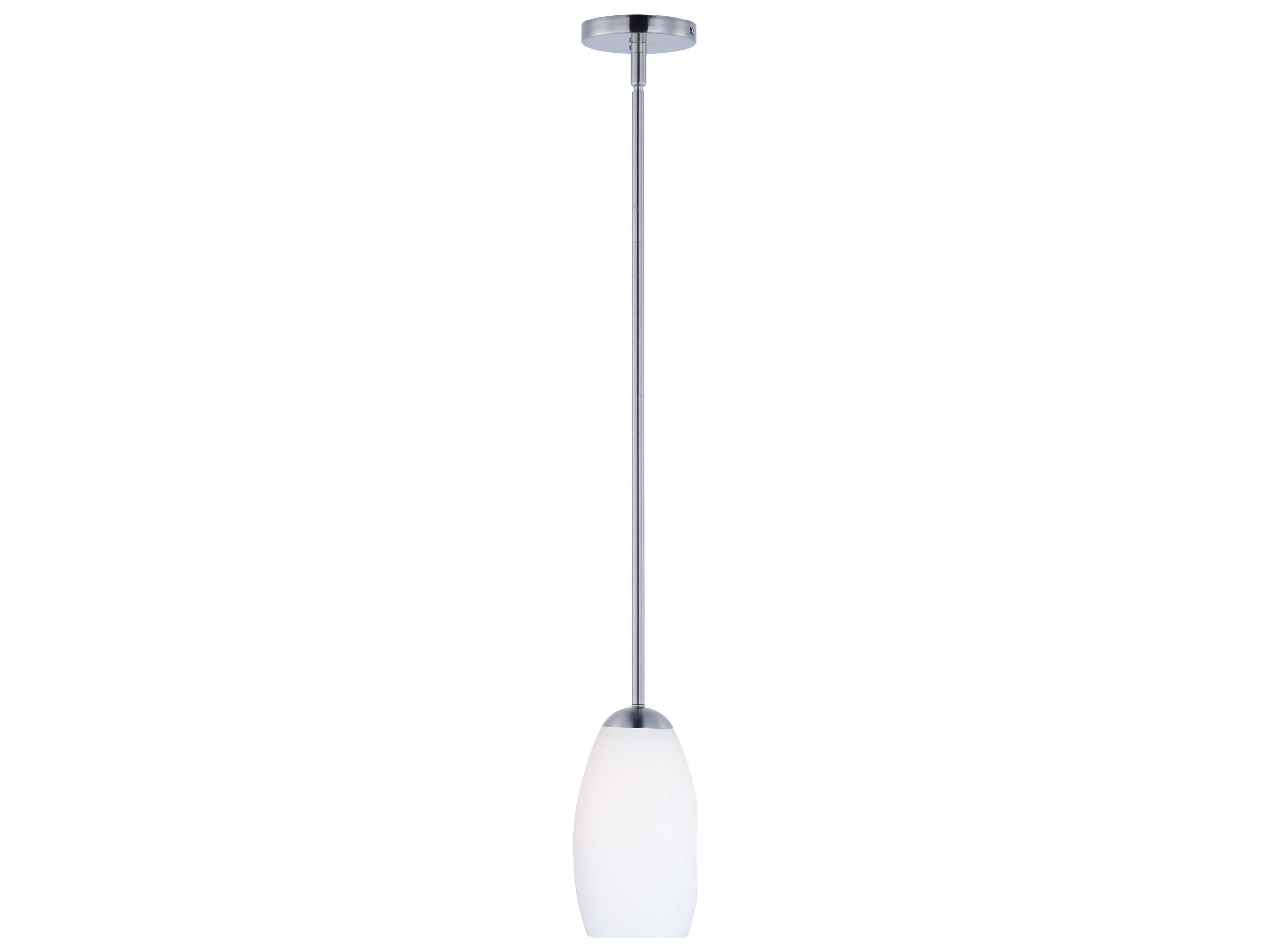 Taylor 1-Light Satin Nickel Glass Bell Mini Pendant