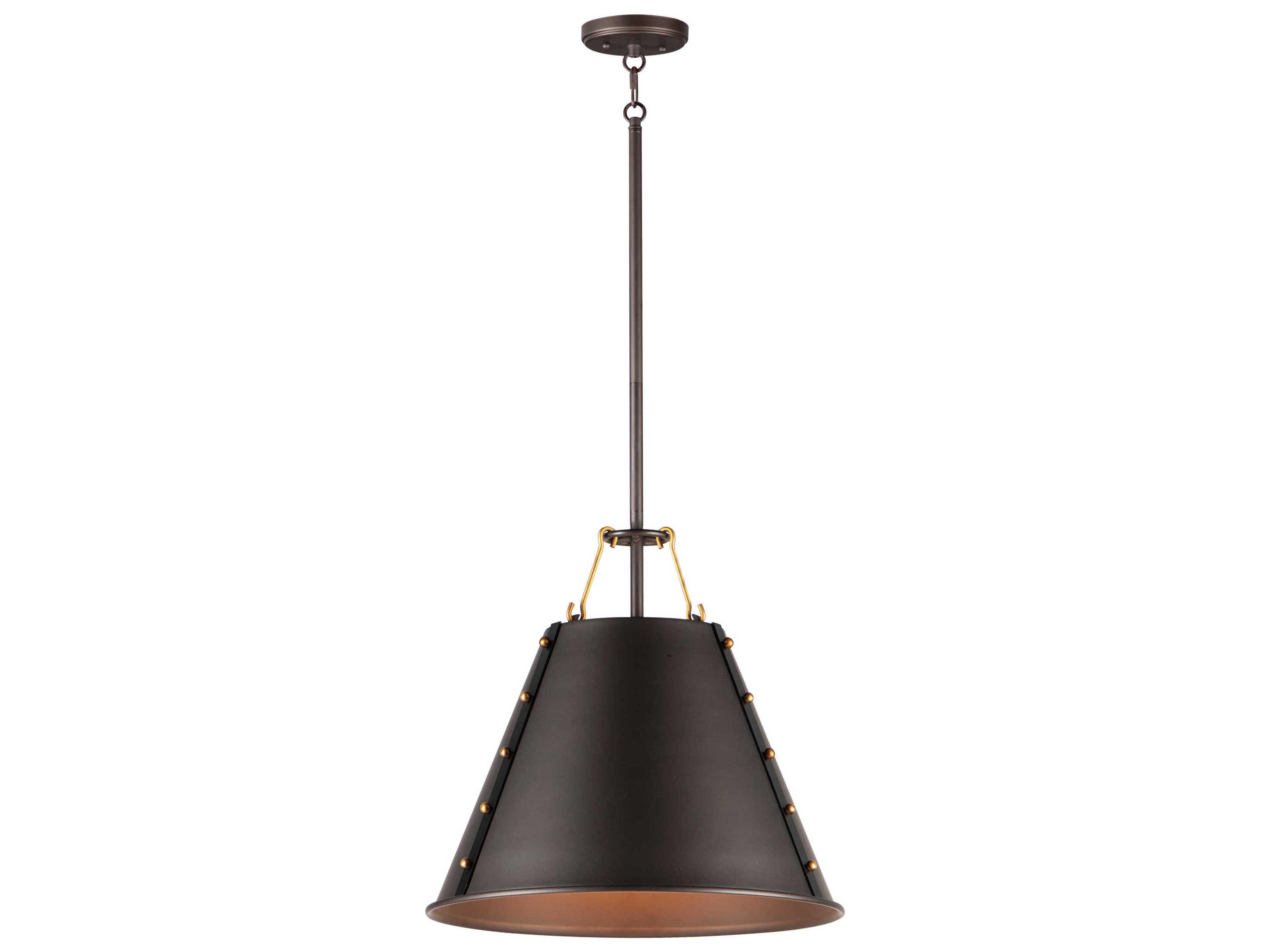 Trestle 1-Light Oil Rubbed Bronze Antique Brass Empire Pendant