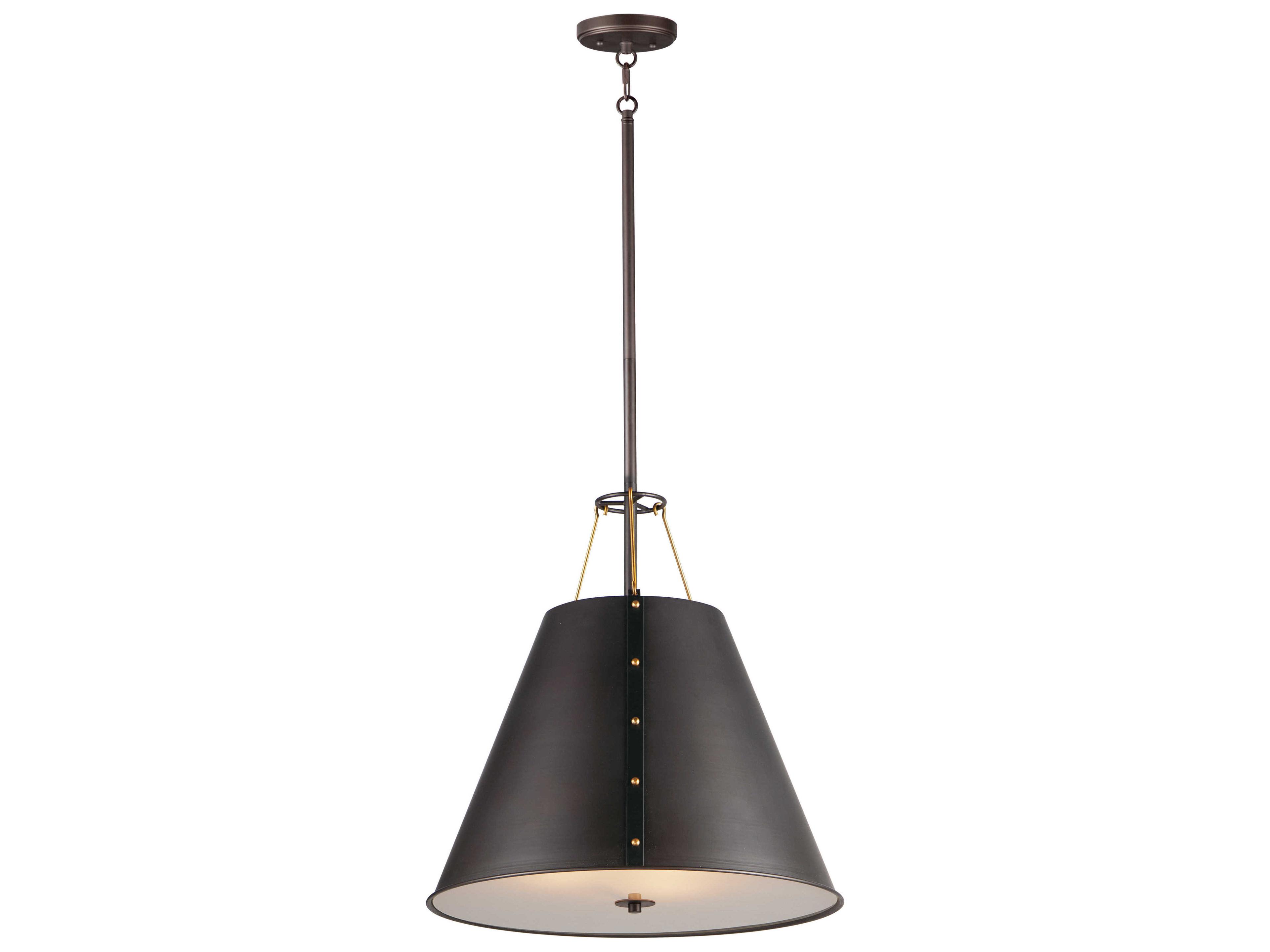 Trestle 3-Light Oil Rubbed Bronze Antique Brass Black Empire Pendant