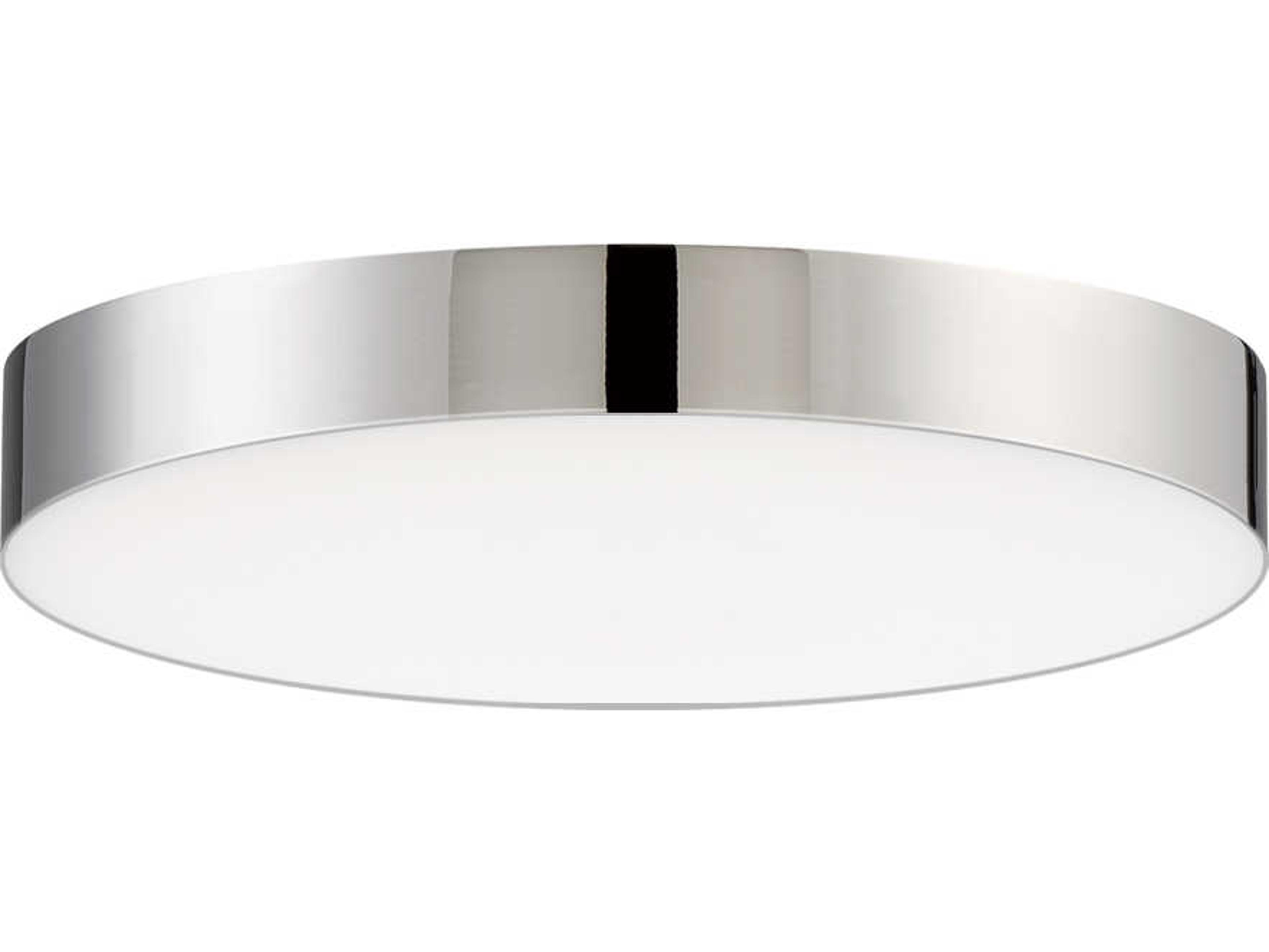 Trim 1-Light Polished Chrome LED Round Flush Mount