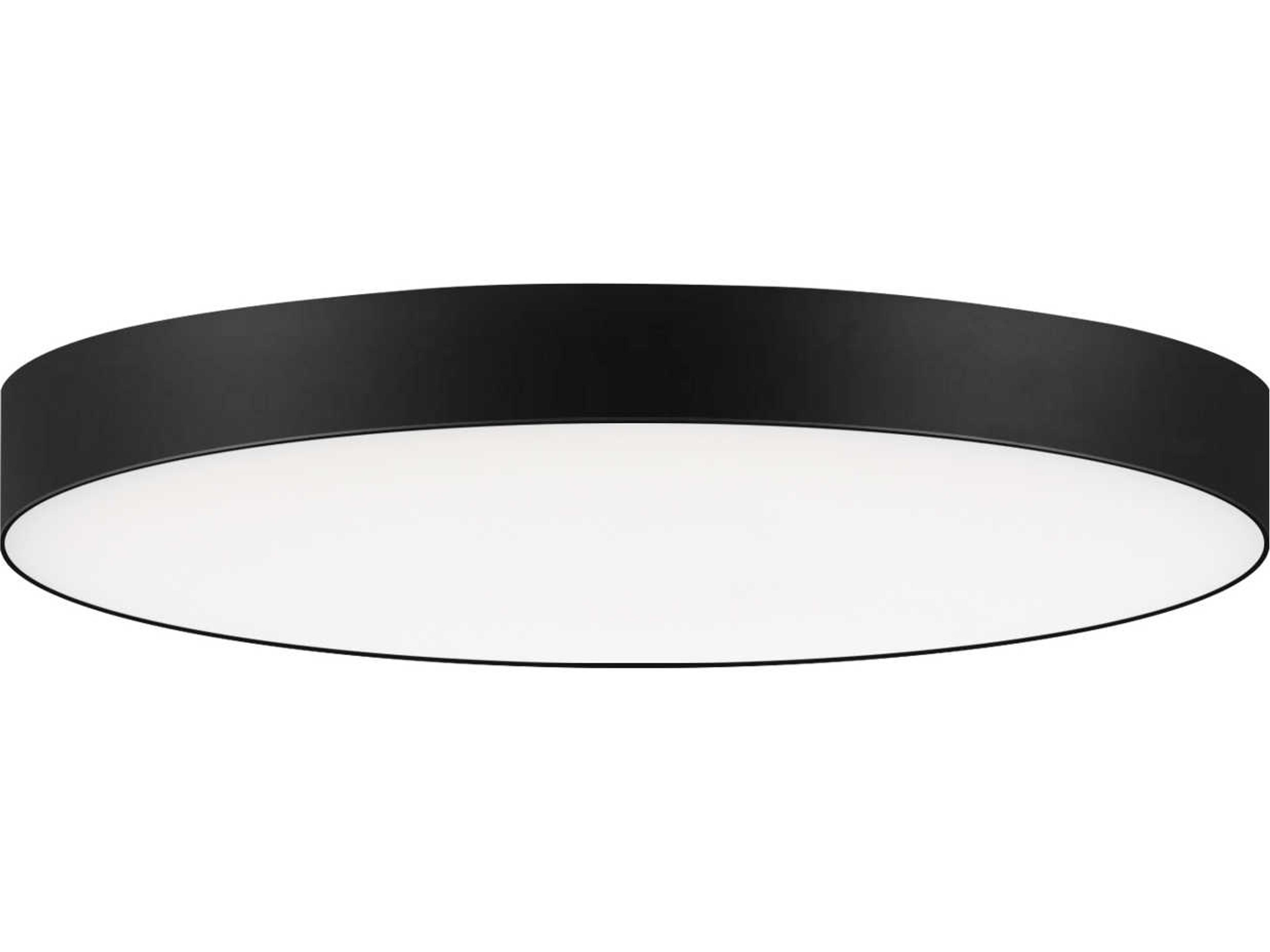 Trim 1-Light Black LED Round Flush Mount