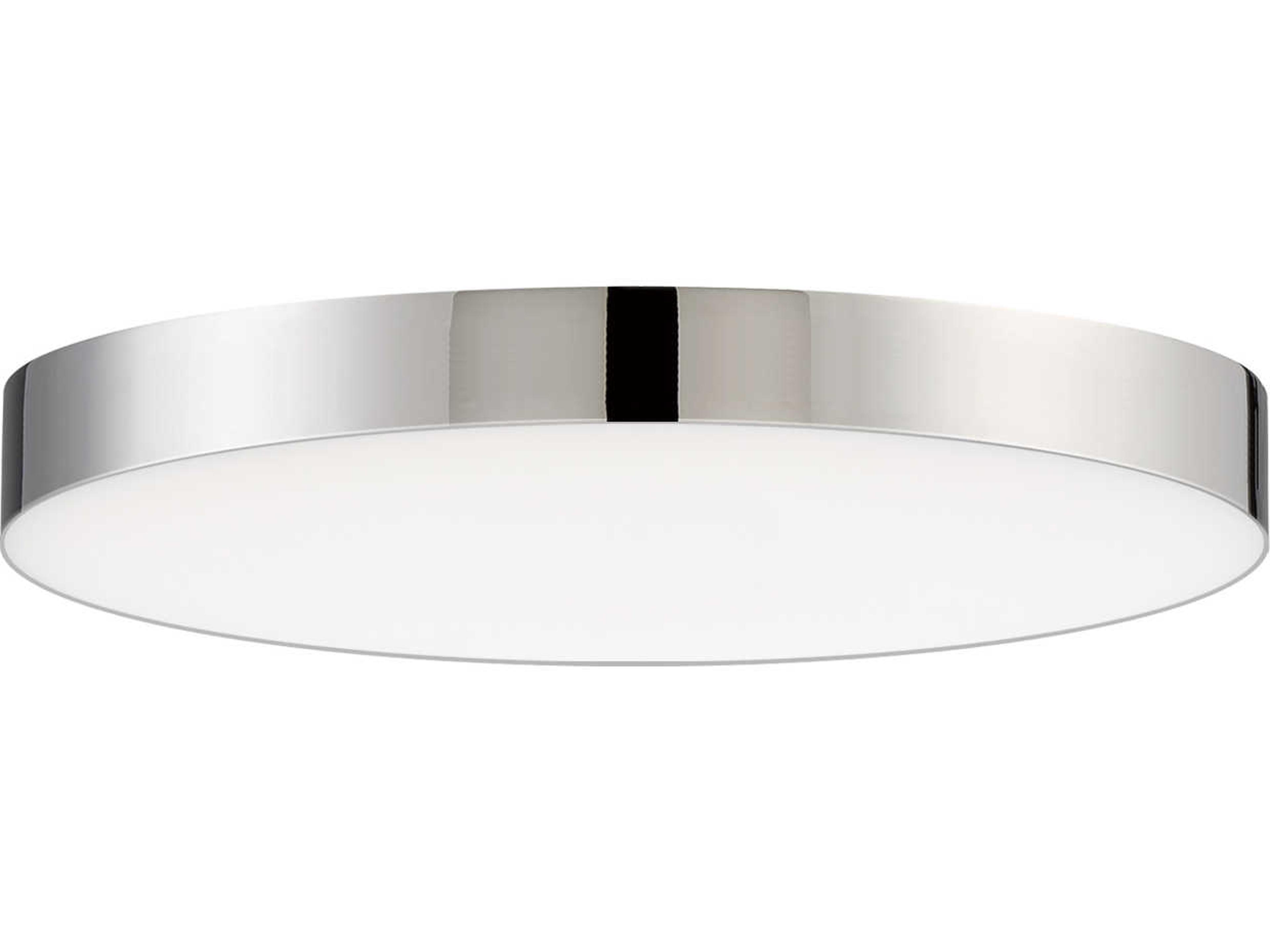 Trim 1-Light Polished Chrome LED Round Flush Mount