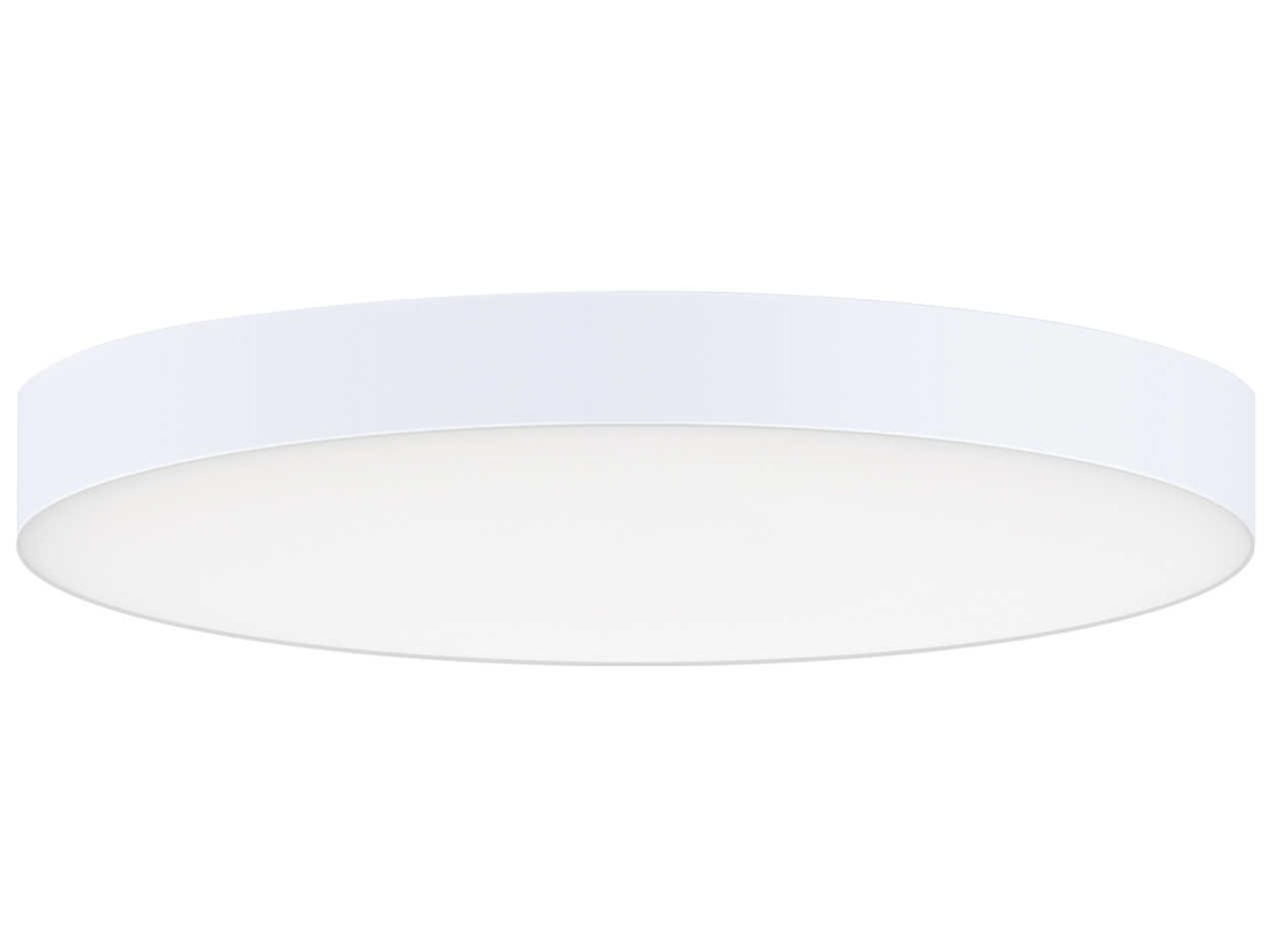 Trim 1-Light White LED Round Flush Mount