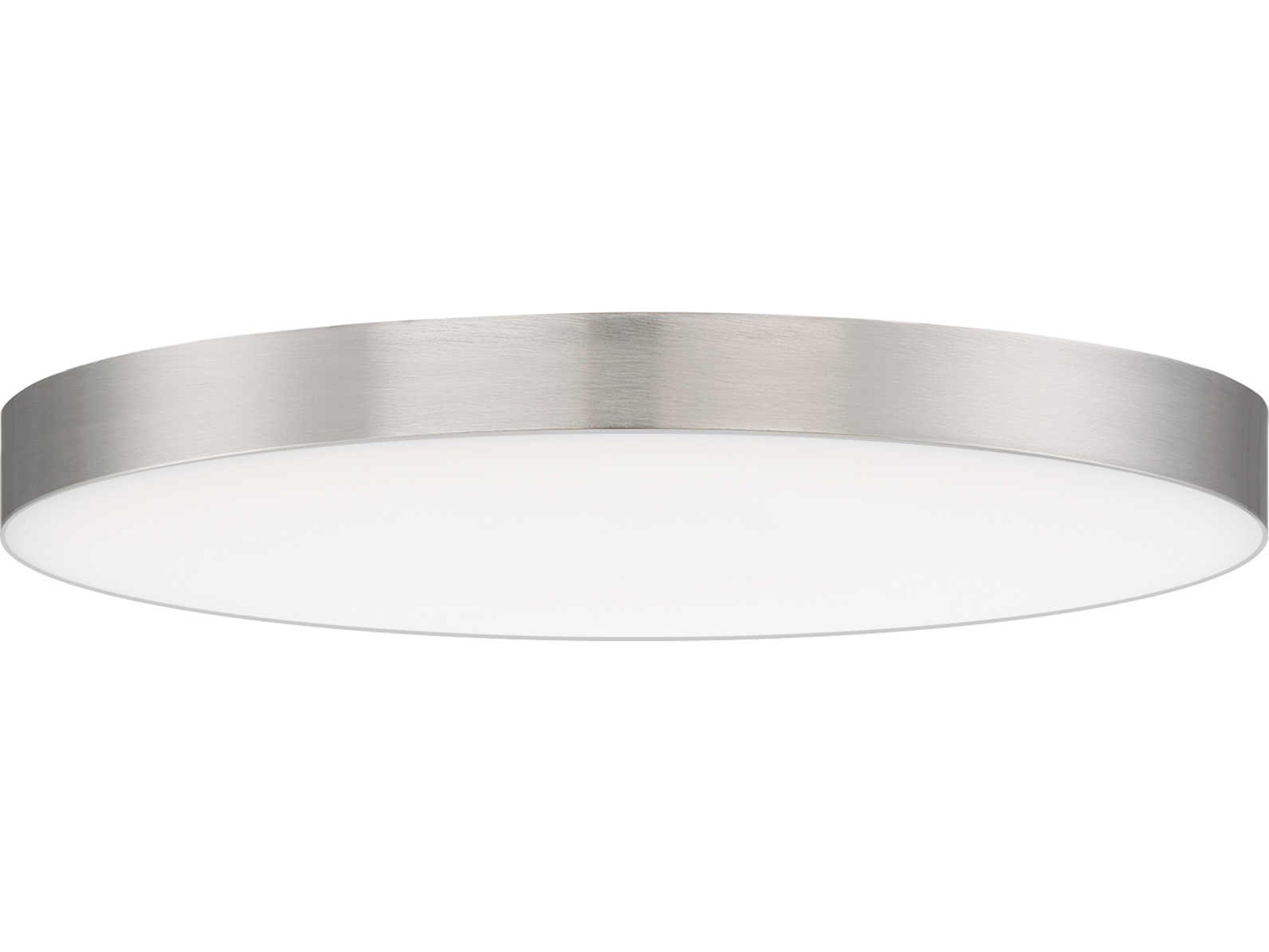 Trim 1-Light Satin Nickel LED Round Flush Mount