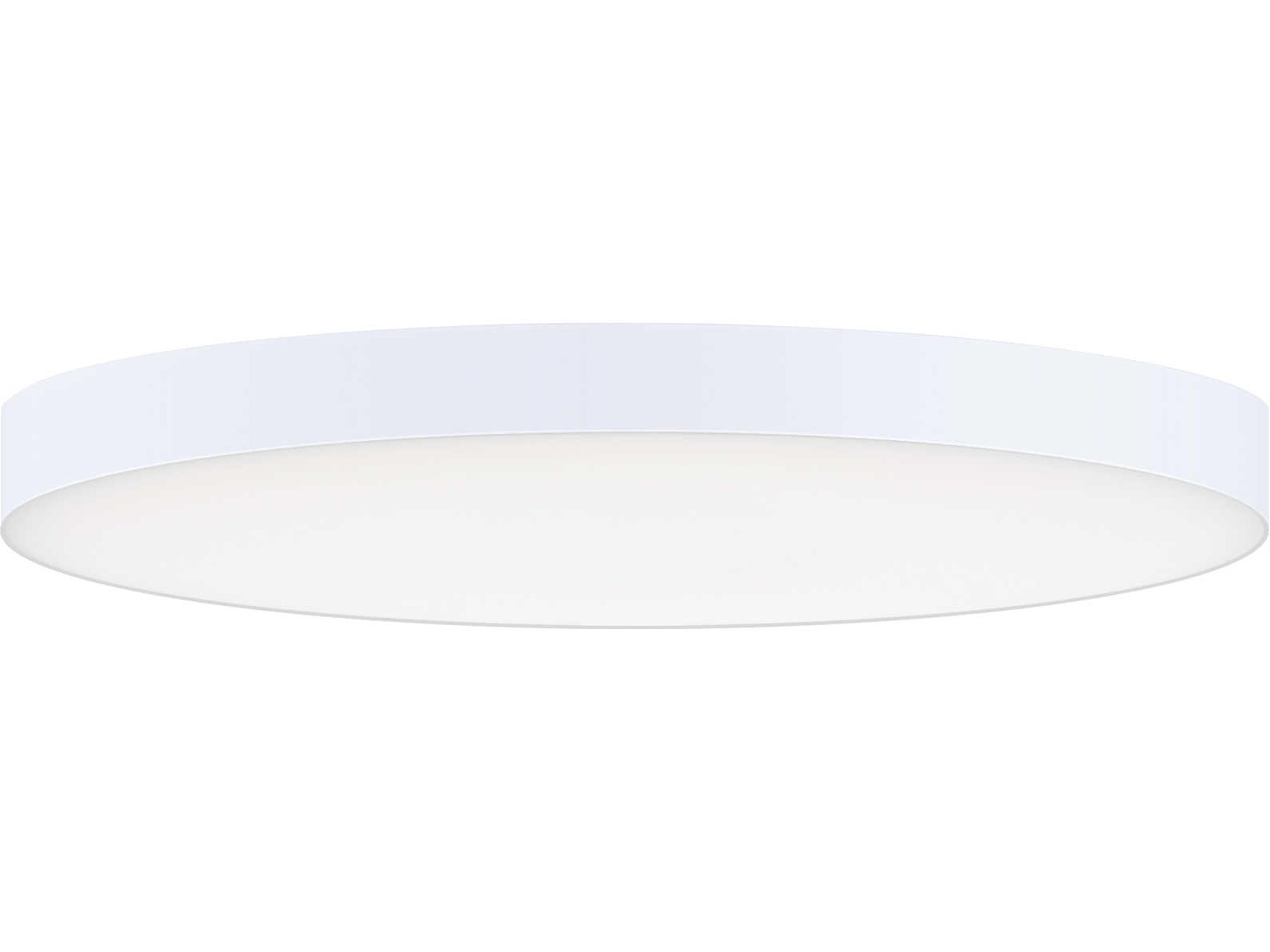 Trim 1-Light White LED Round Flush Mount