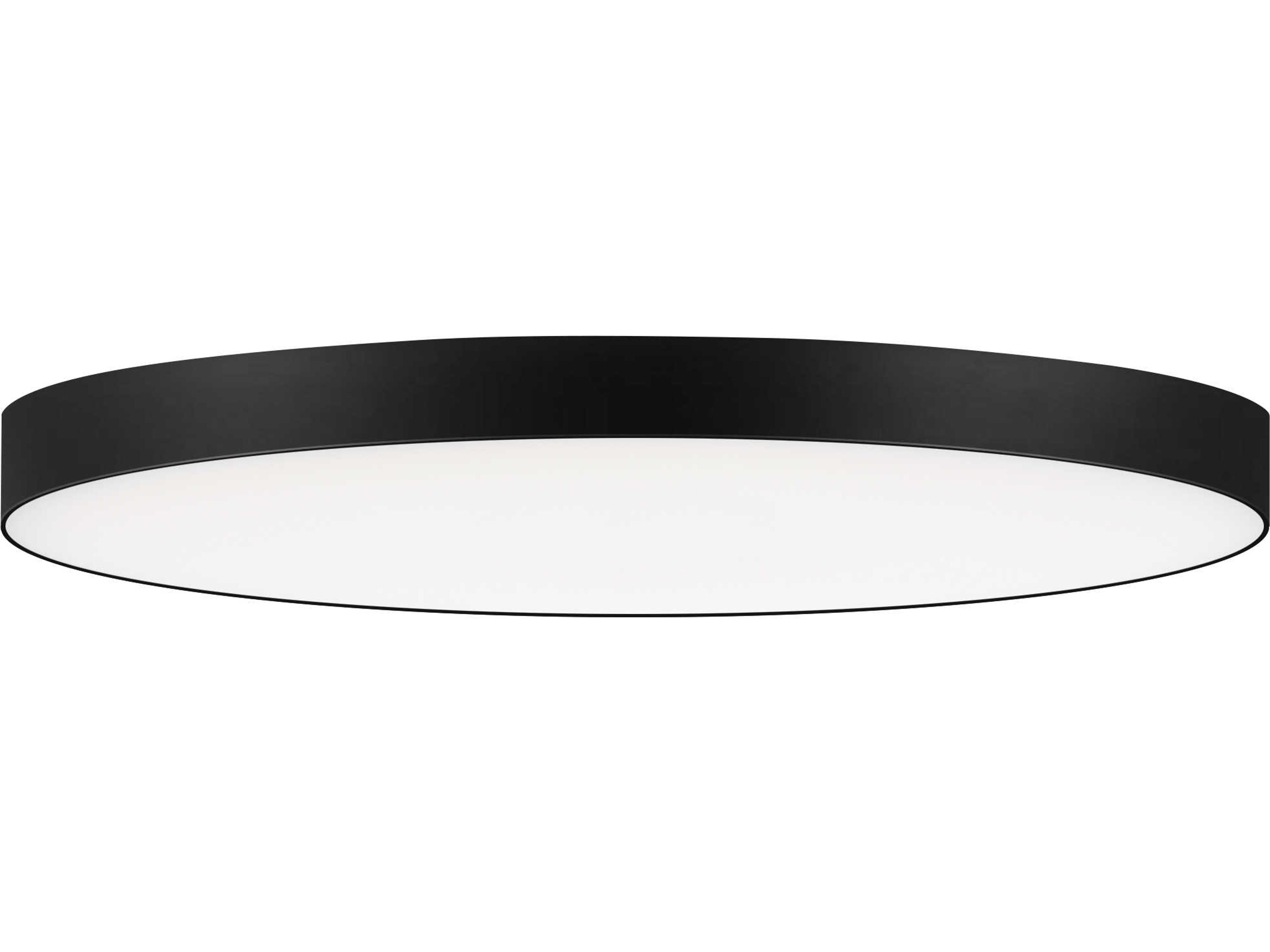 Trim 1-Light Black LED Round Flush Mount