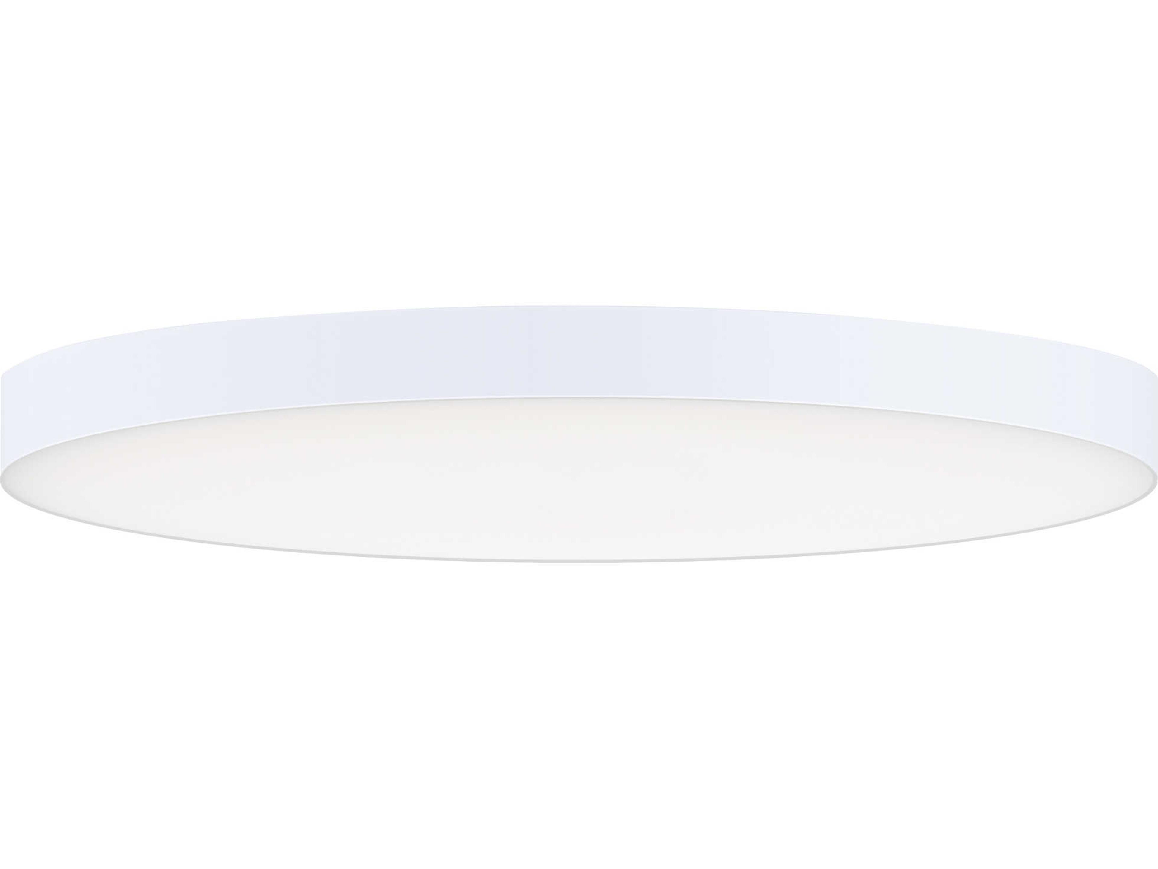 Trim 1-Light White LED Round Flush Mount