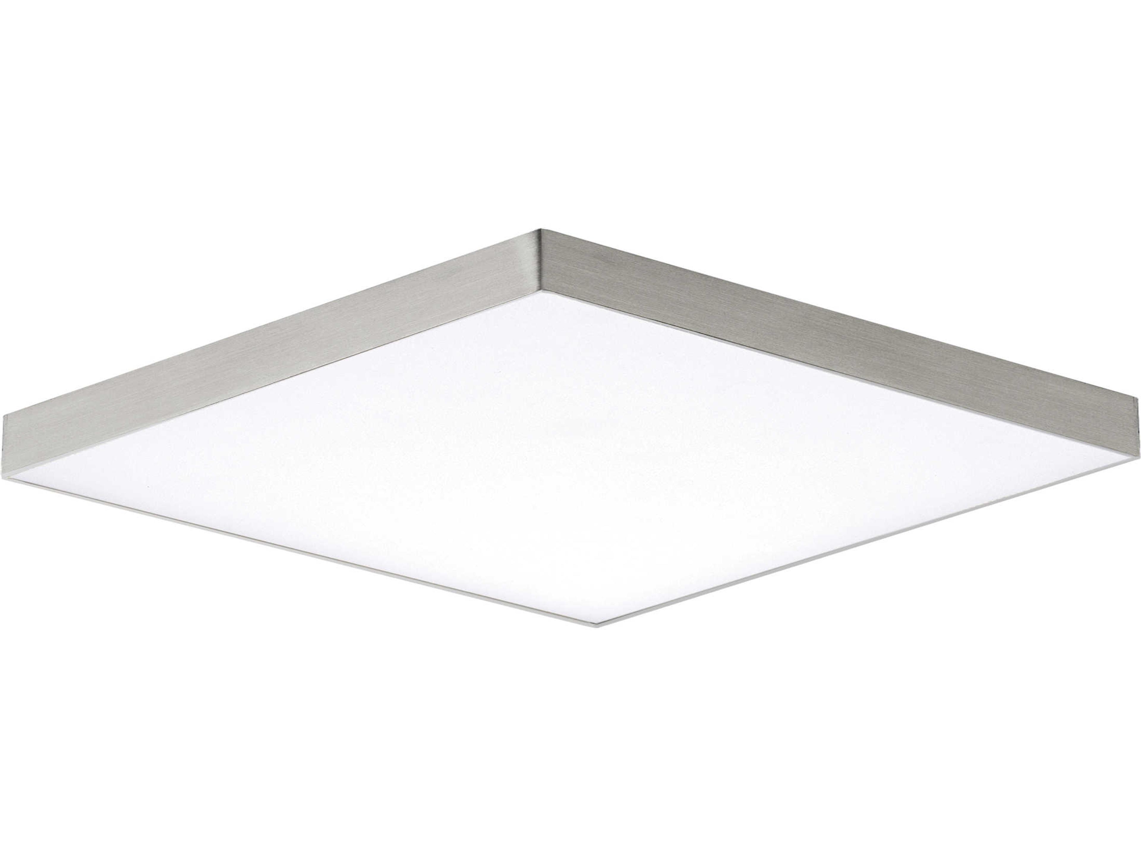 Trim 1-Light Satin Nickel LED Geometric Flush Mount