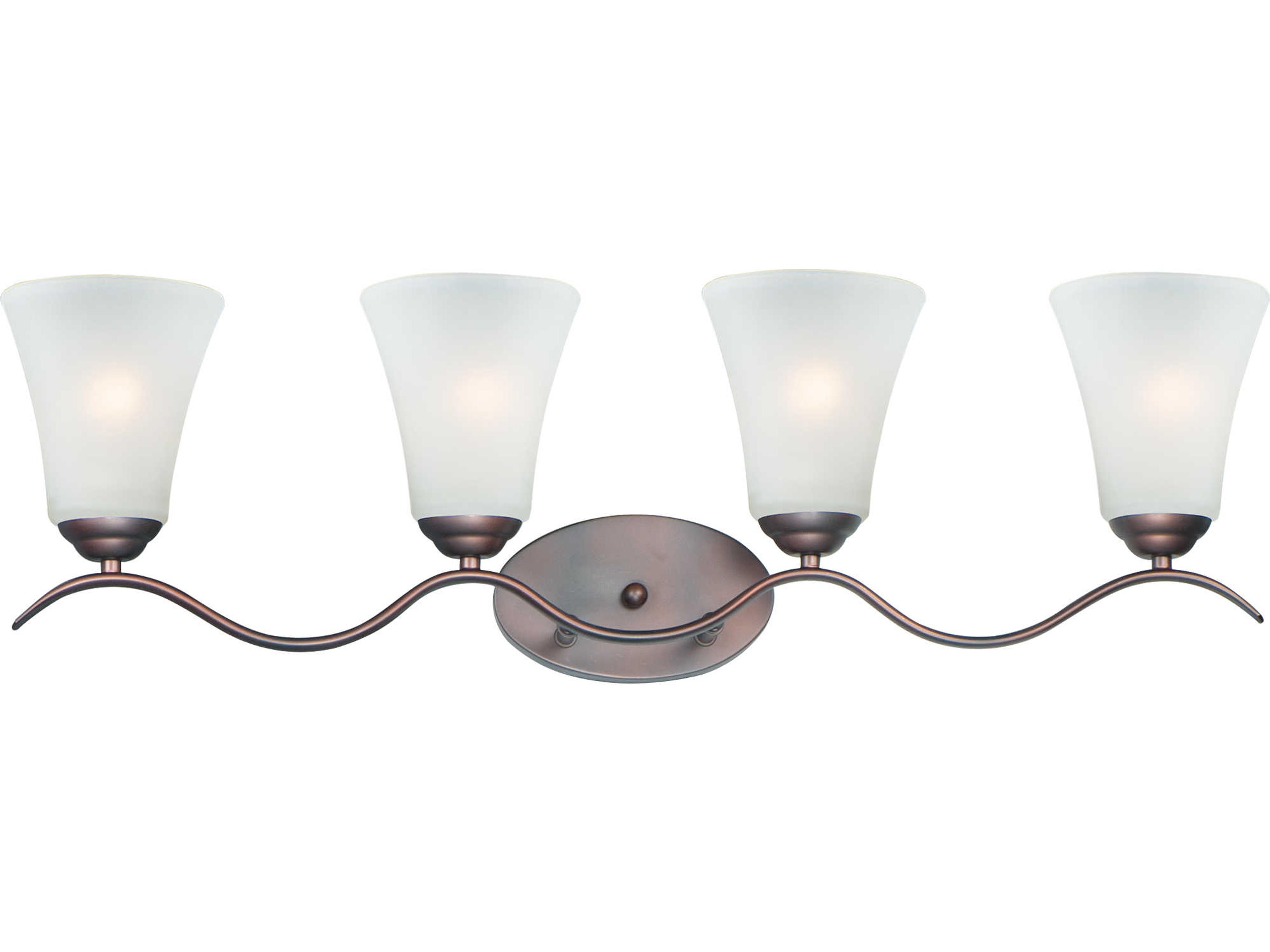 Vital 4-Light Bronze Glass Vanity Light