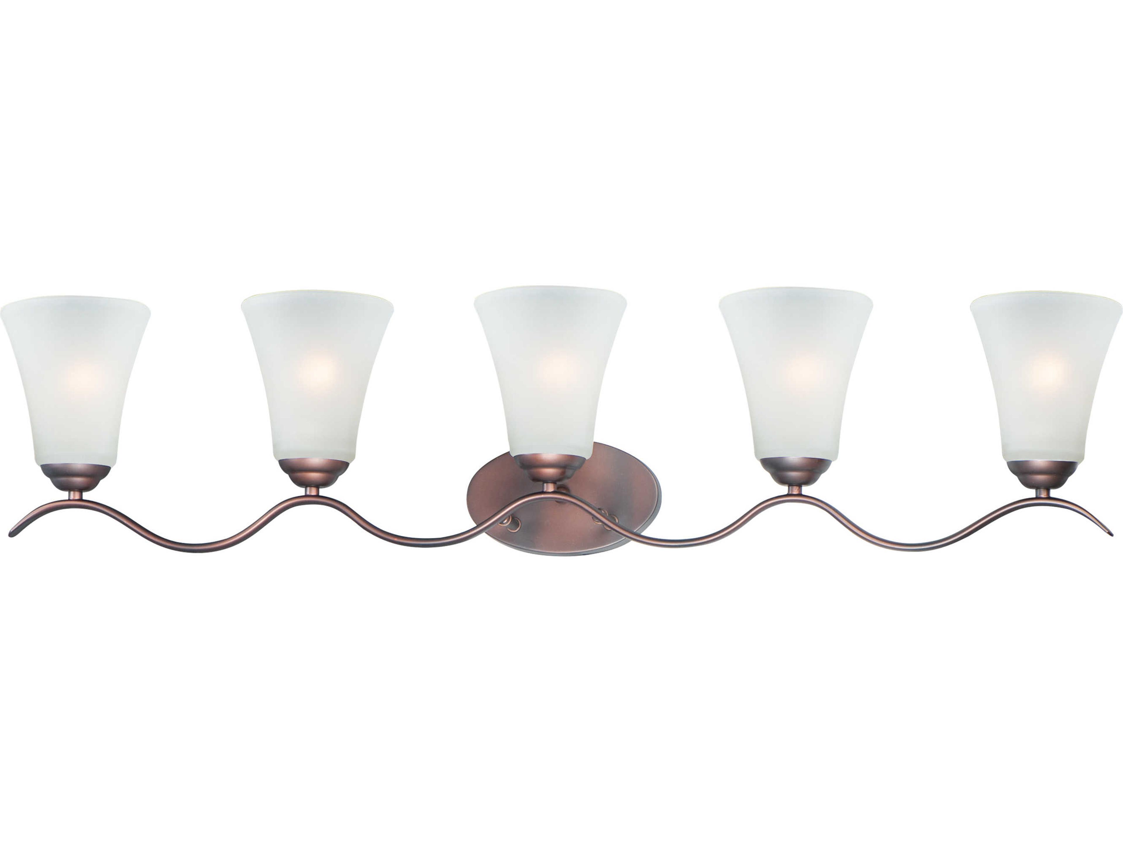 Vital 5-Light Bronze Glass Vanity Light