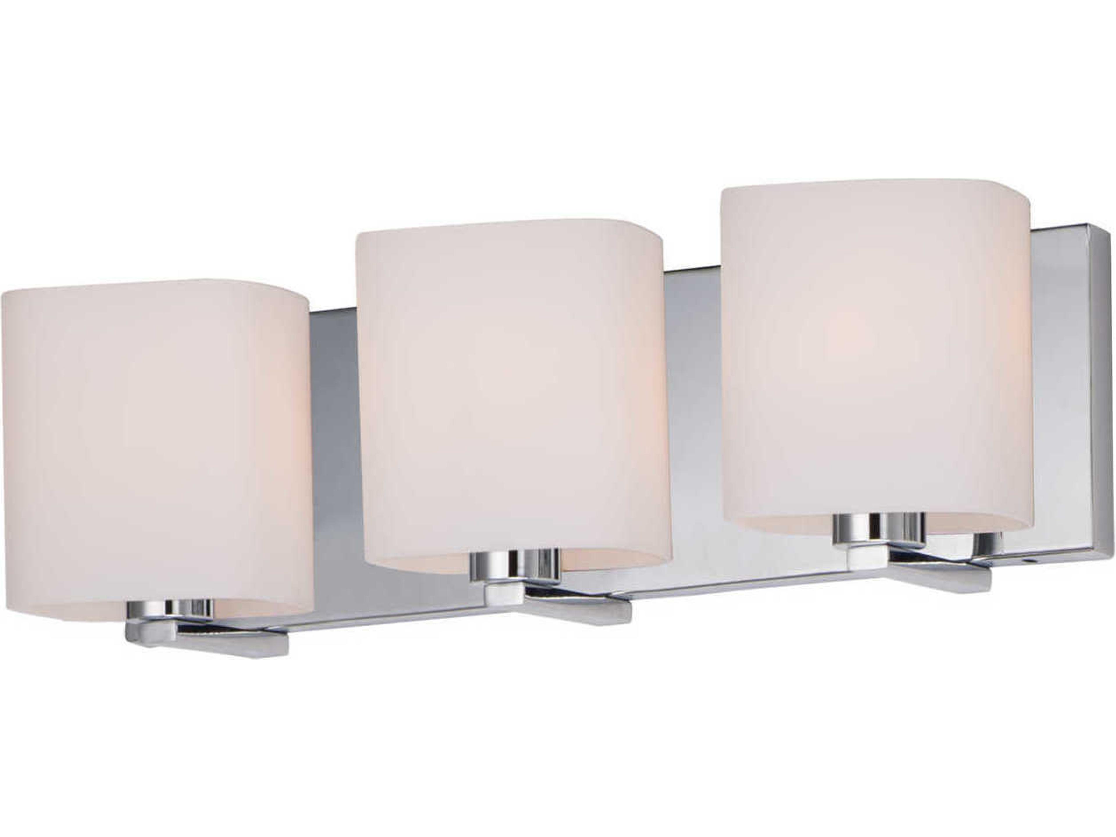 Wrap 3-Light Polished Chrome Glass Vanity Light