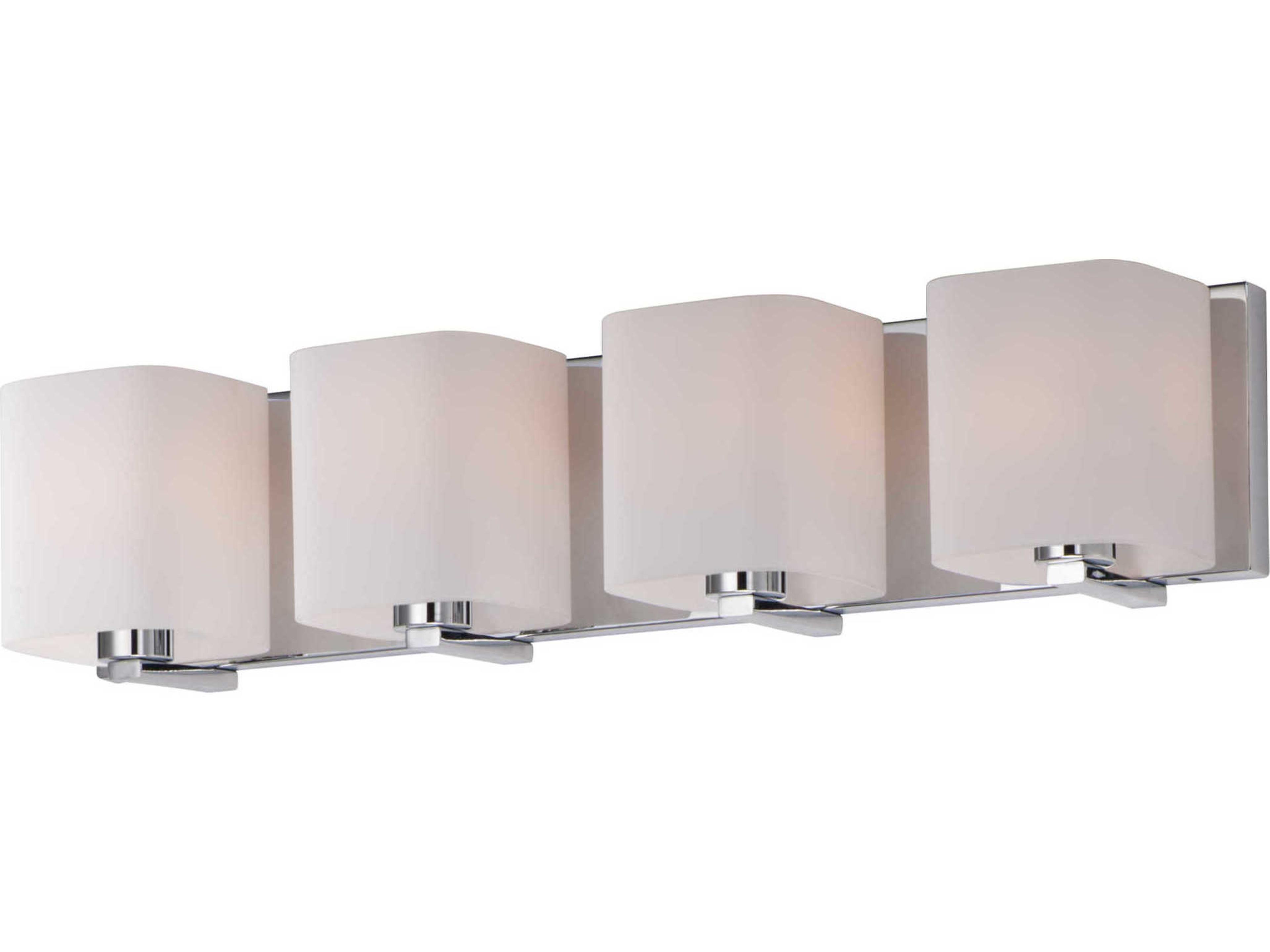 Wrap 4-Light Polished Chrome Glass Vanity Light