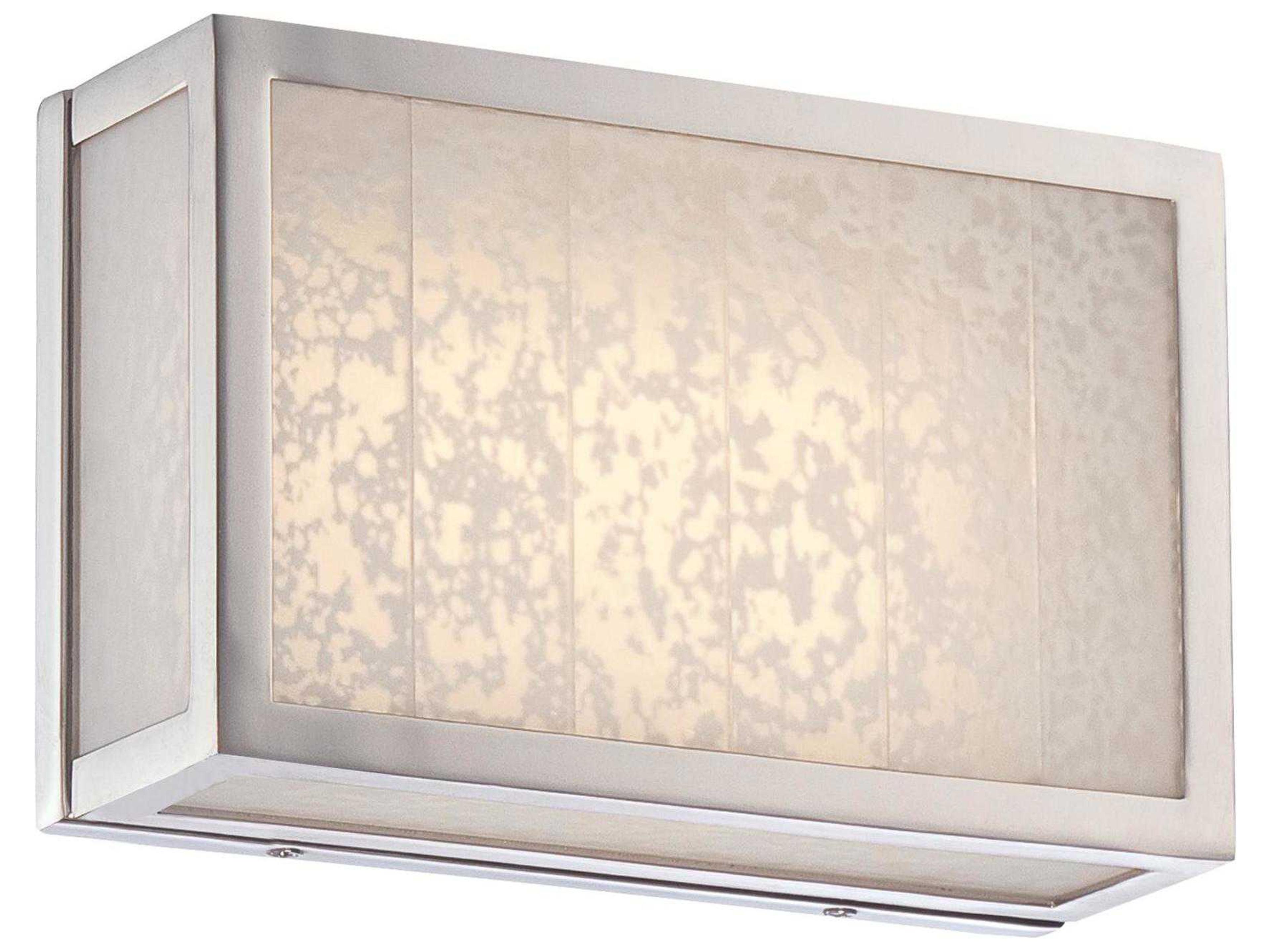 Lake Frost Polished Nickel Glass LED Vanity Light