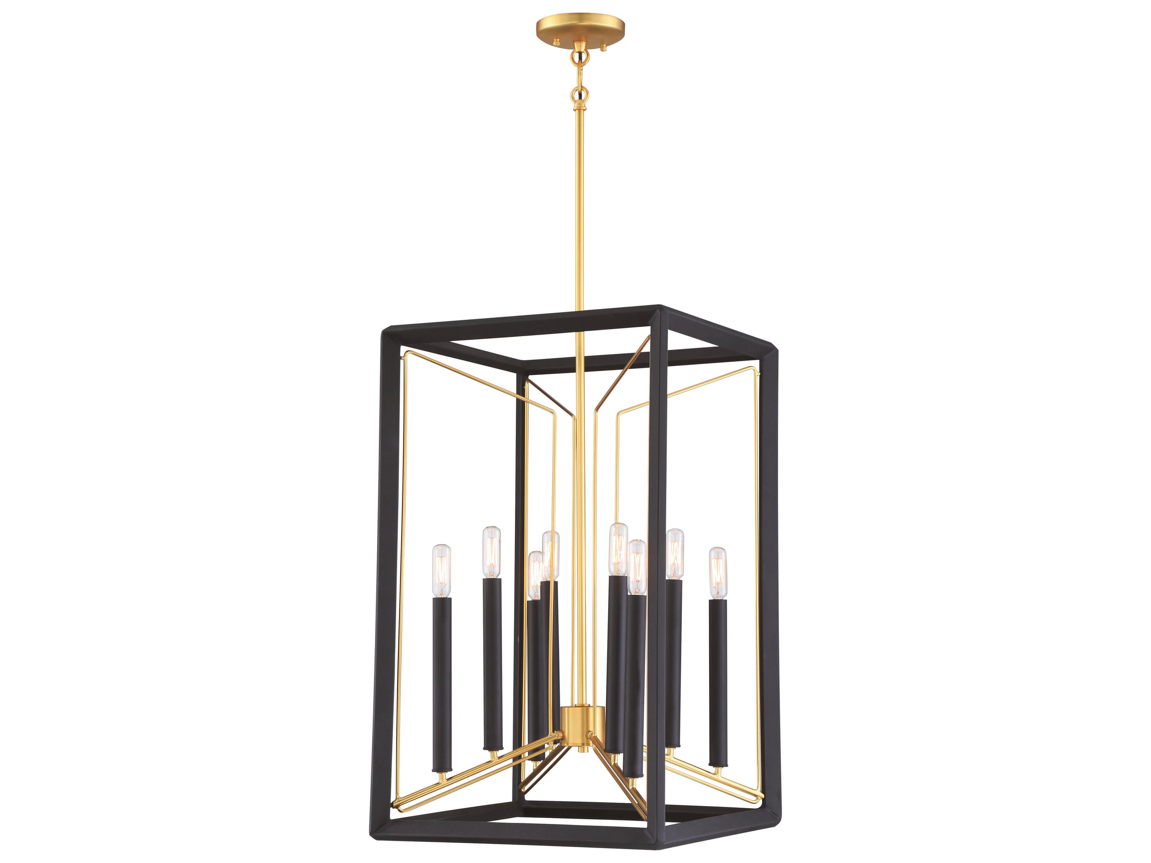 Sable Point 8-Light Sand Coal Honey Gold Black Pendant