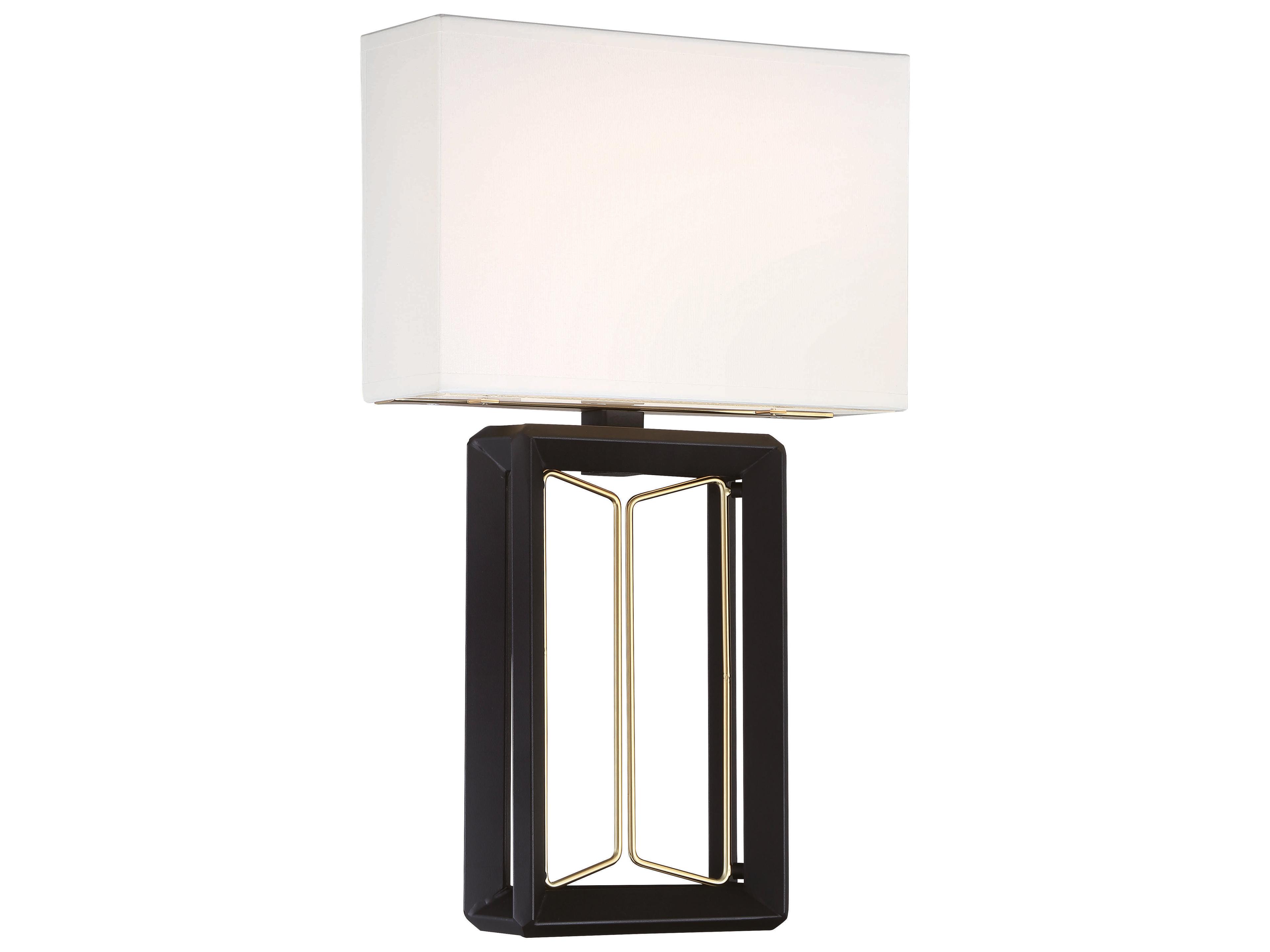 Sable Point 1-Light Sand Coal Honey Gold Accent Black Glass LED Wall Sconce