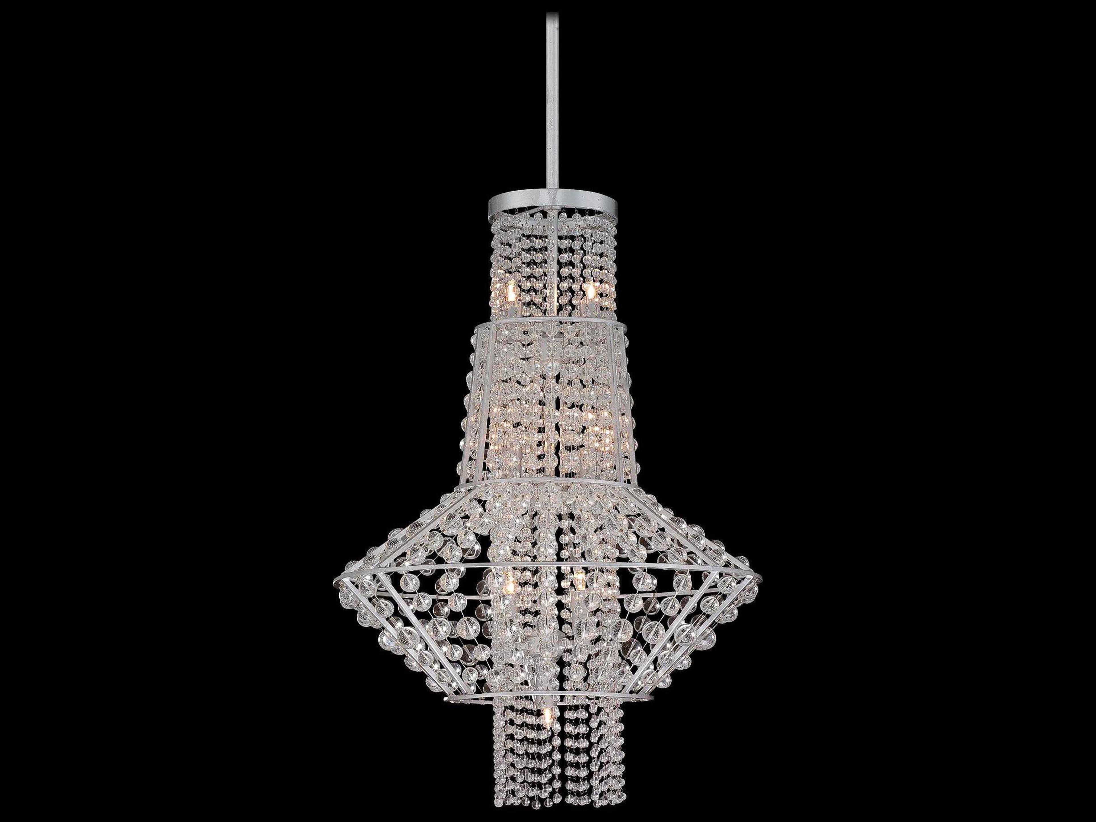 Saybrook 7-Light Catalina Silver With Glass Beads Pendant