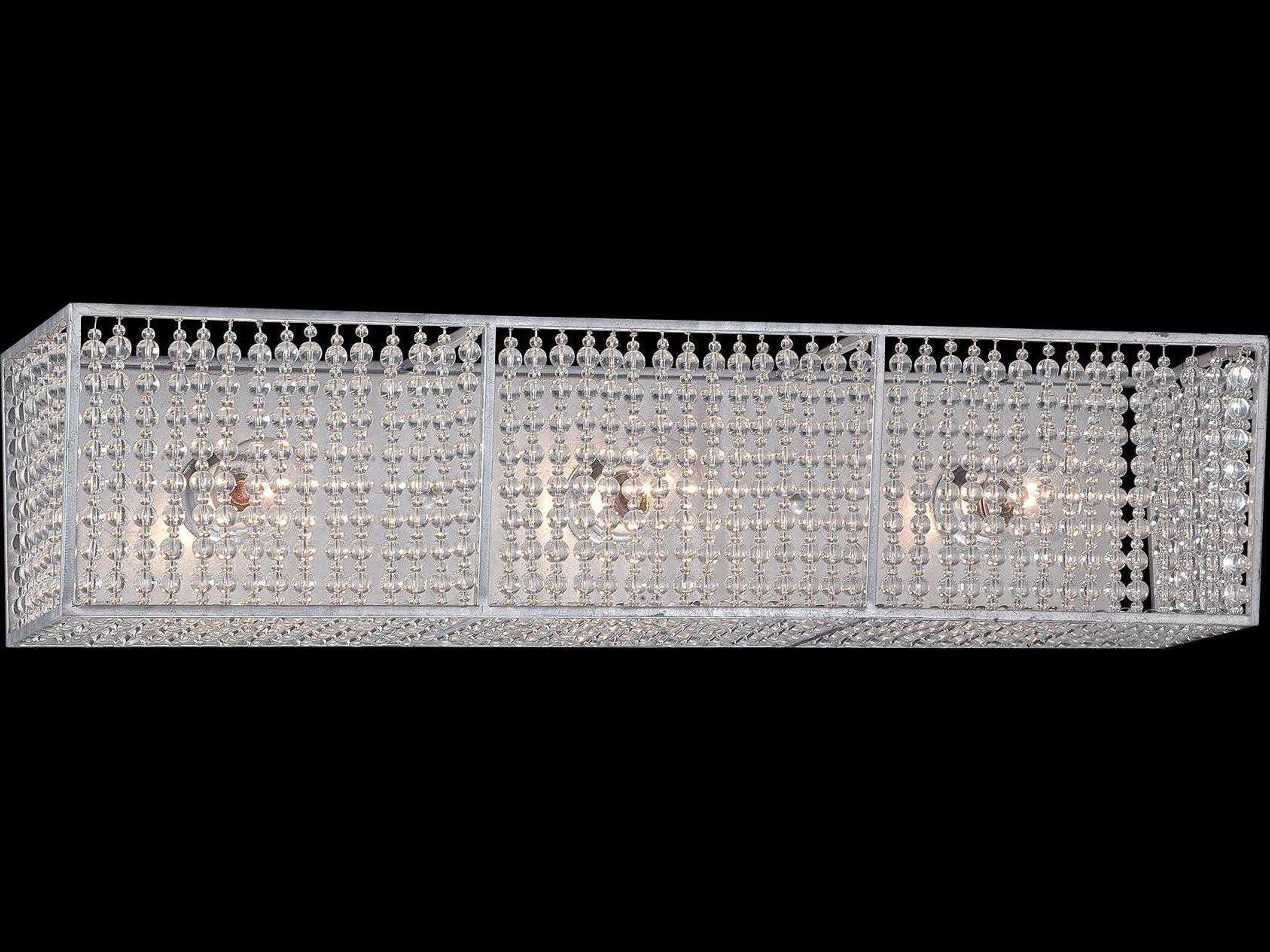 Saybrook Catalina Silver Glass Vanity Light