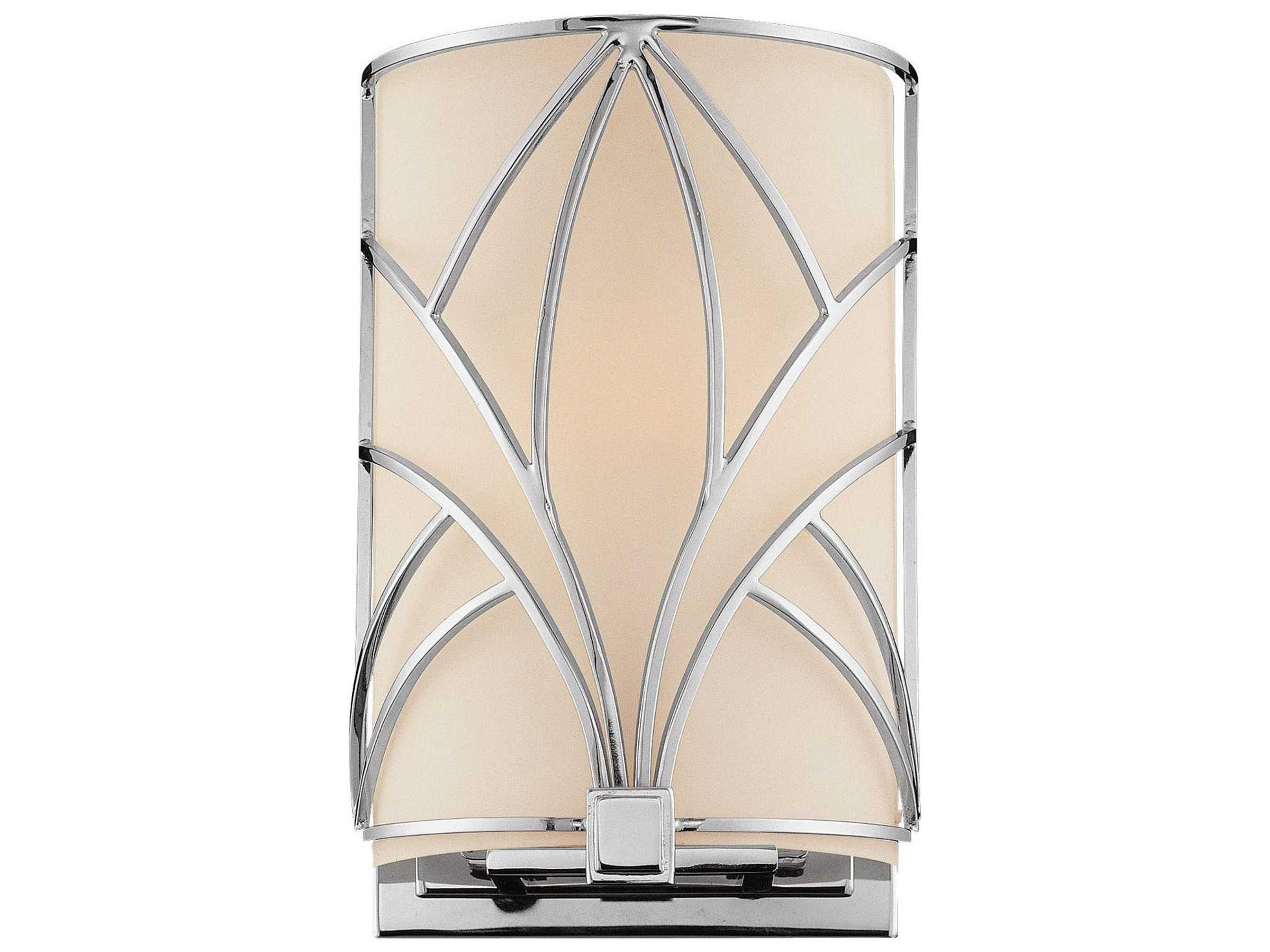 Storyboard Chrome With Etched White Glass Wall Sconce