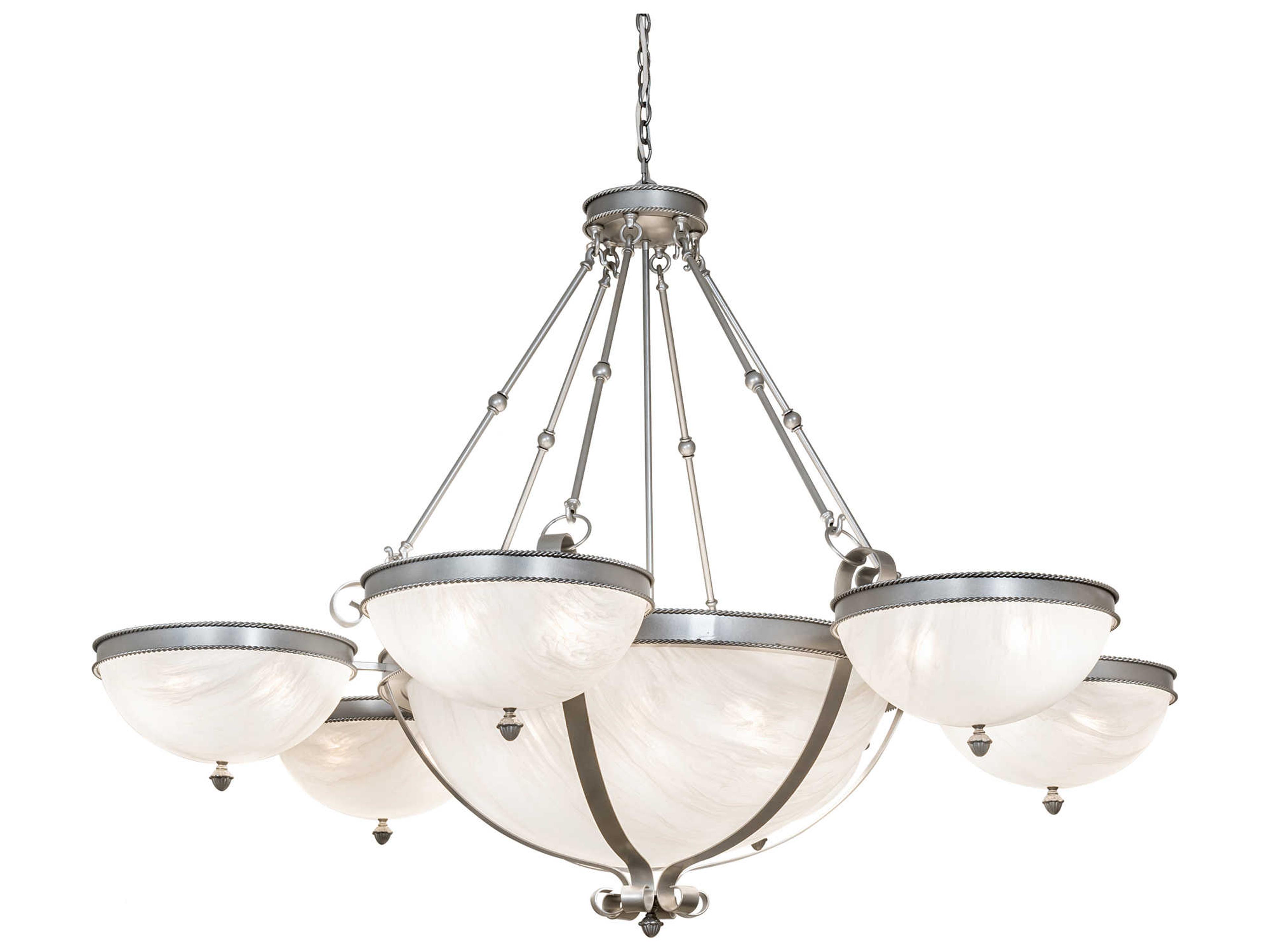 Alonzo 18-Light8-Light Gray Bowl Chandelier