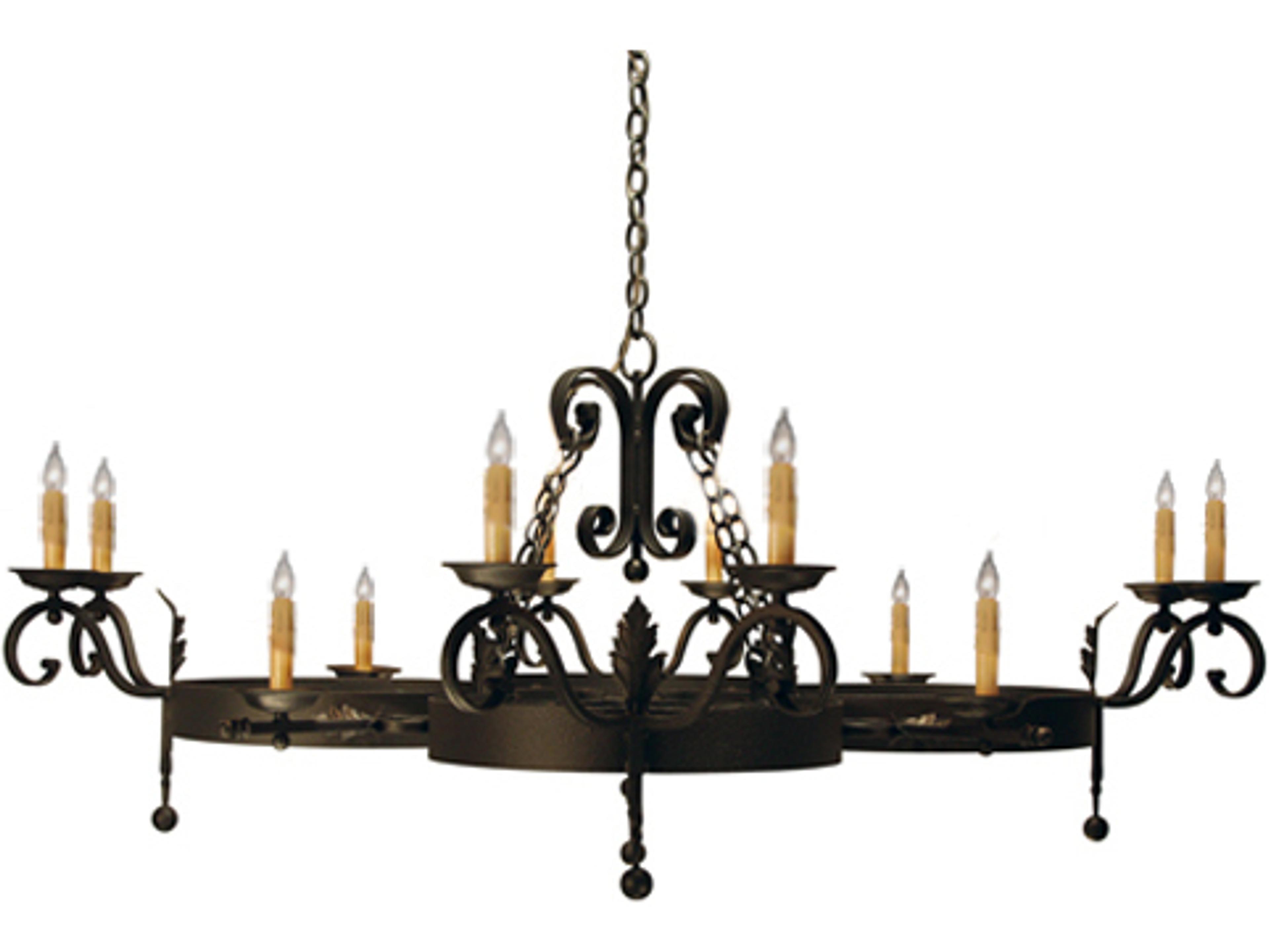 Andorra 12-Light Blackwash Hue Candelabra Chandelier