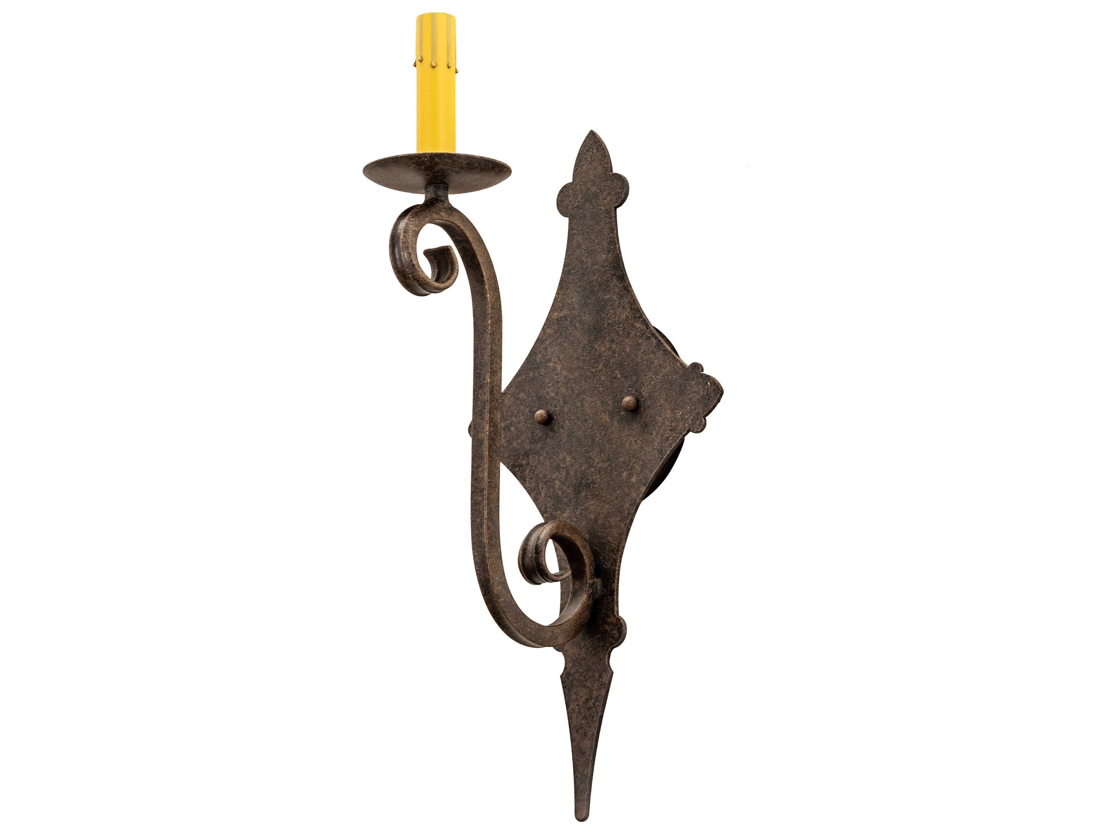 Angelique 1-Light Antique Black Wall Sconce