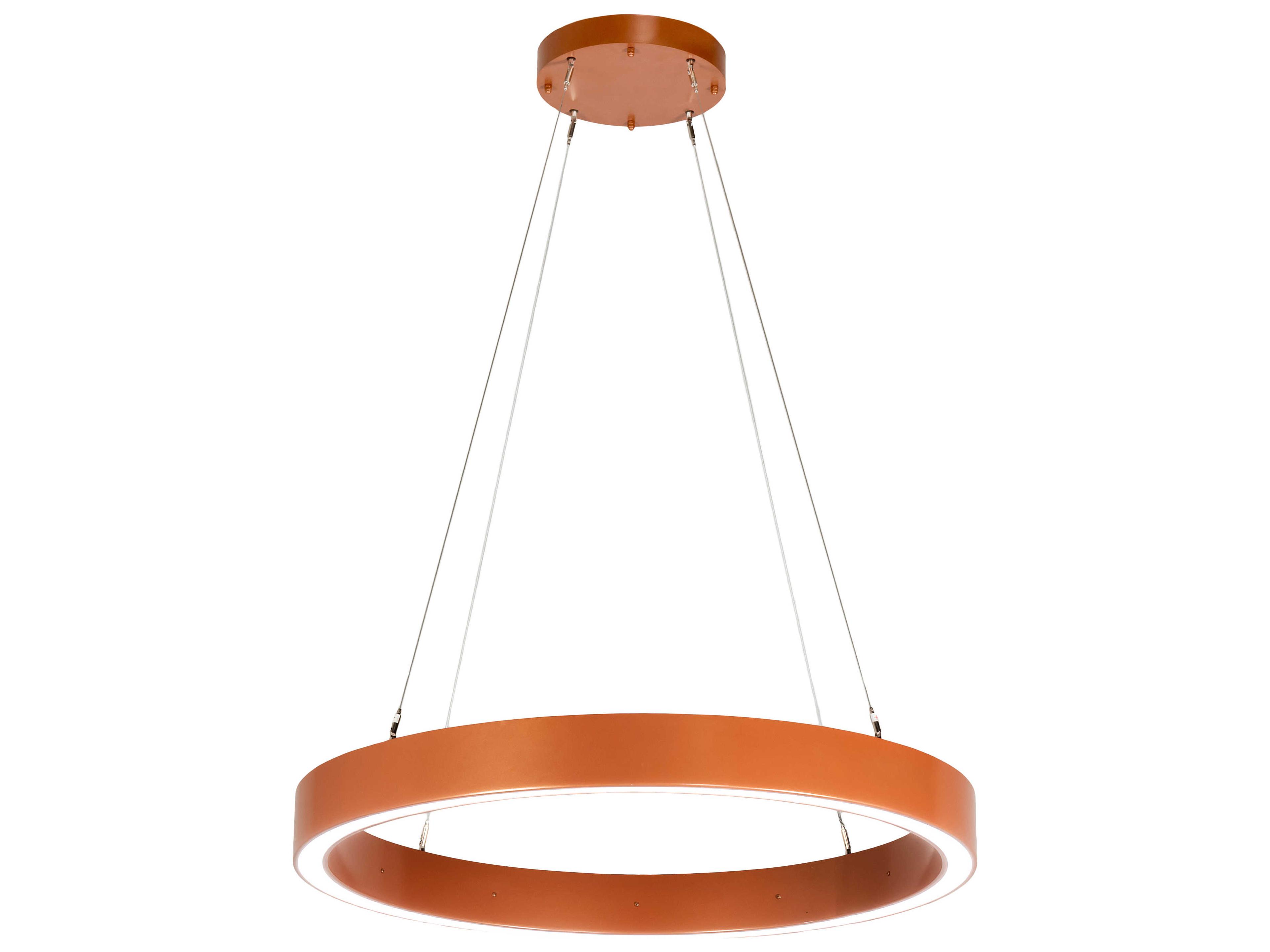 Anillo Strip Copper LED Round Pendant