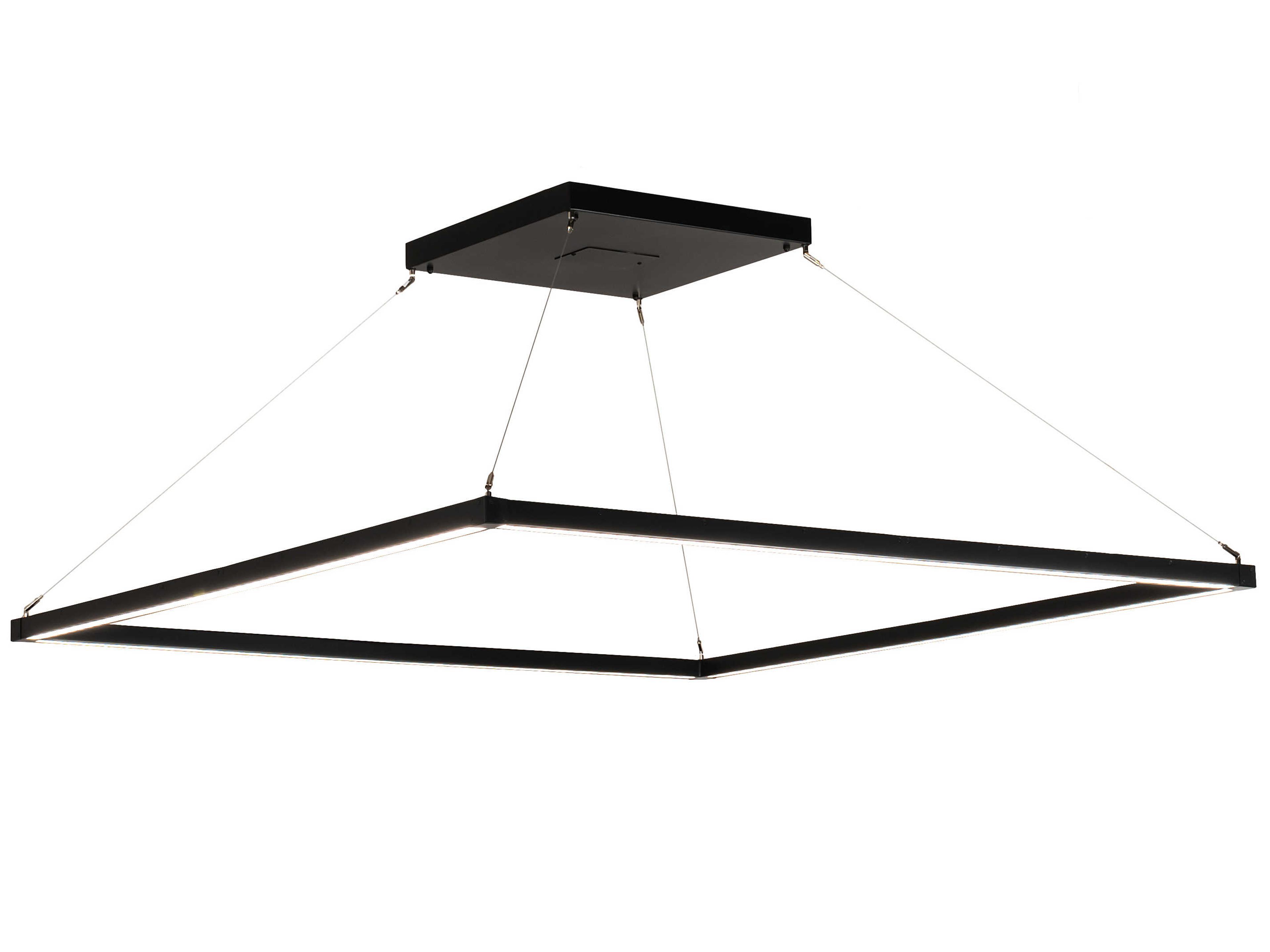 Anillo Strip Flat Black White LED Pendant