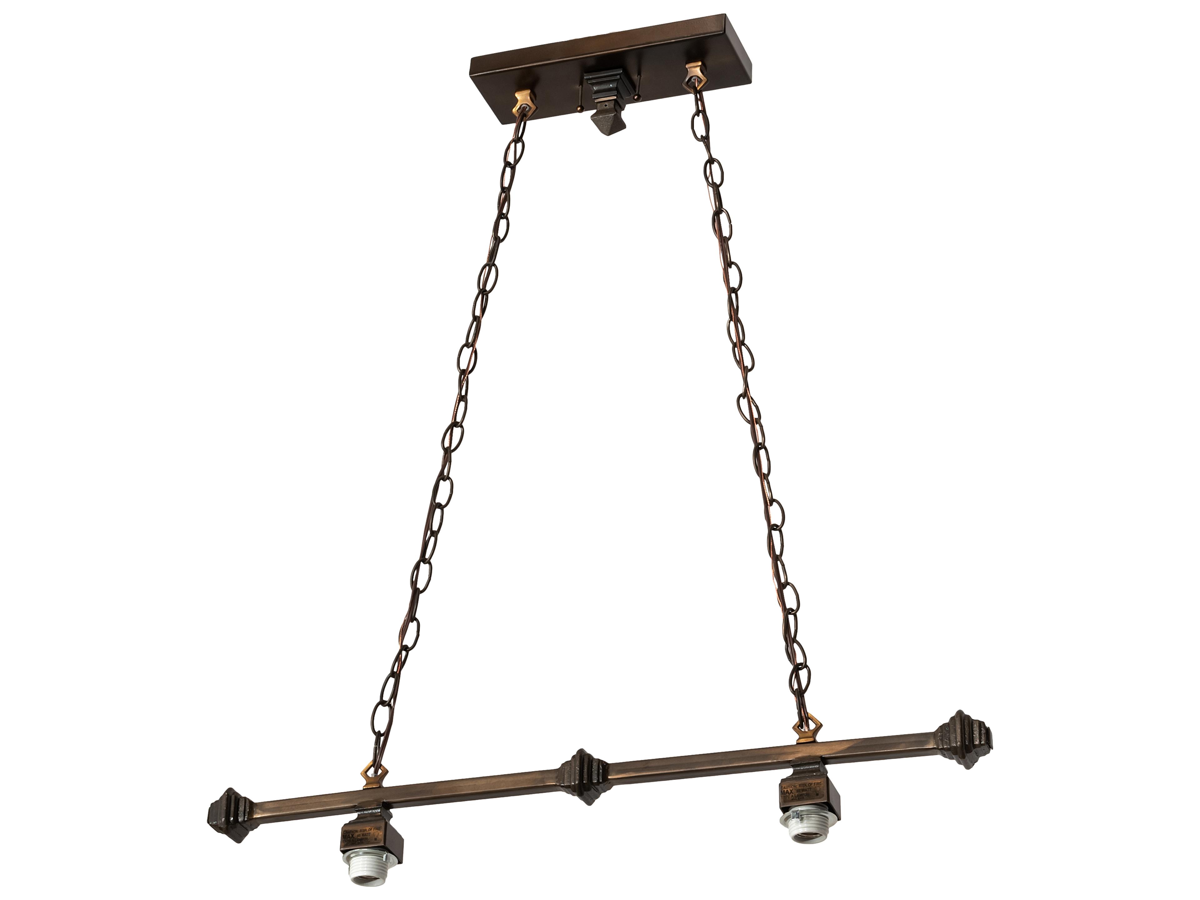 Antique 2-Light Copper Island Pendant