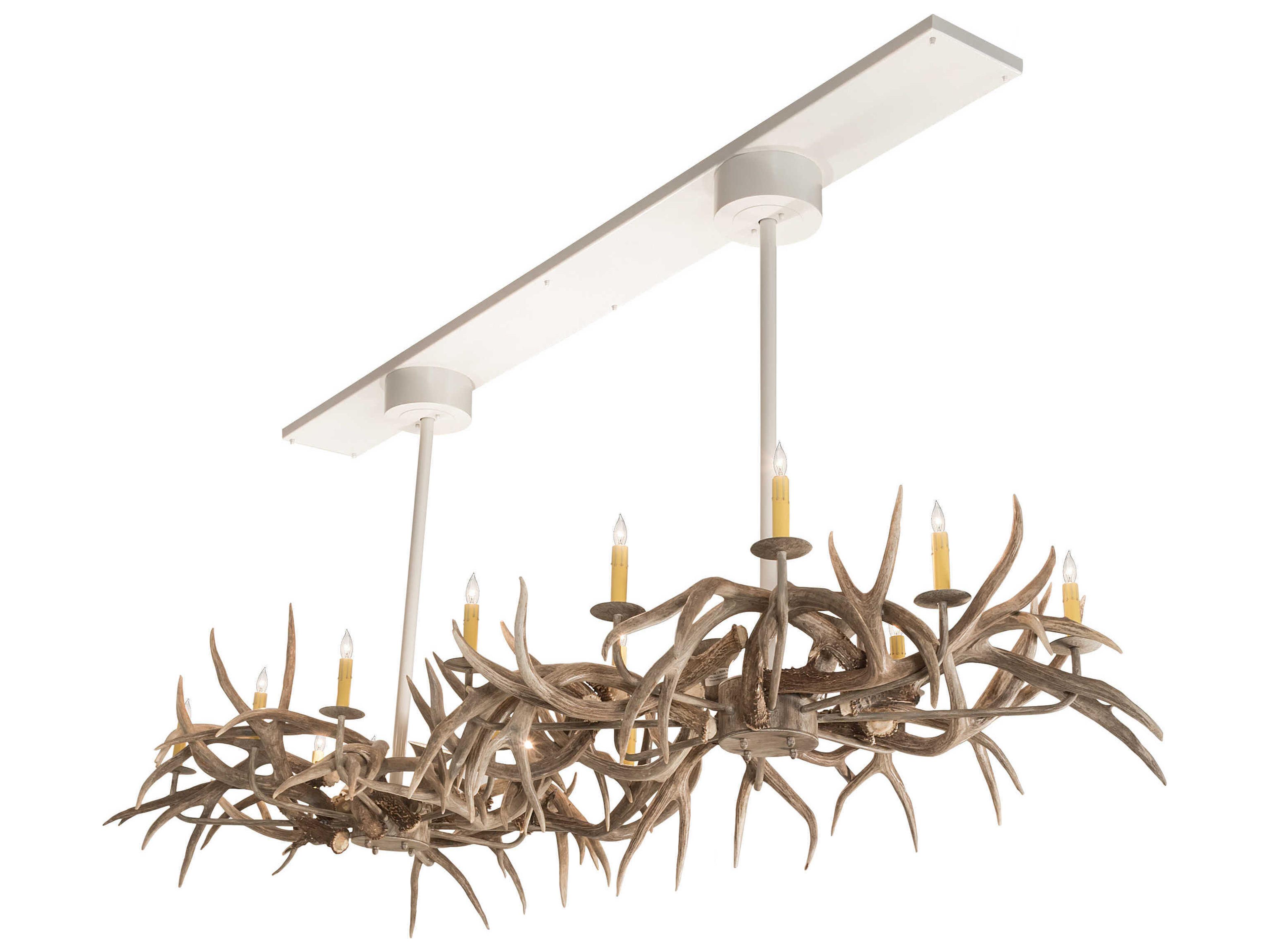 Antlers 4 16-Light Beige Ivory Off White Island Pendant