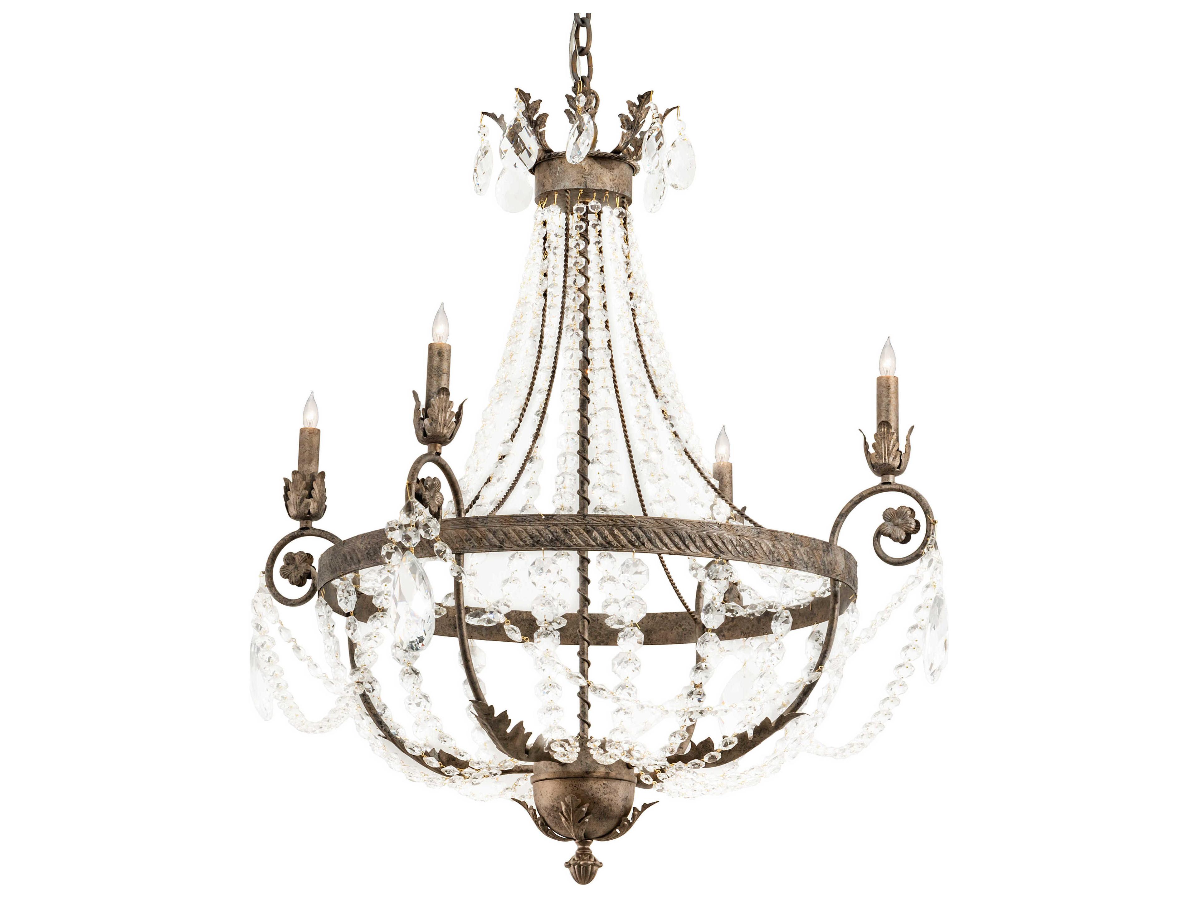 Antonia 4-Light Corinth Black Crystal Candelabra Chandelier