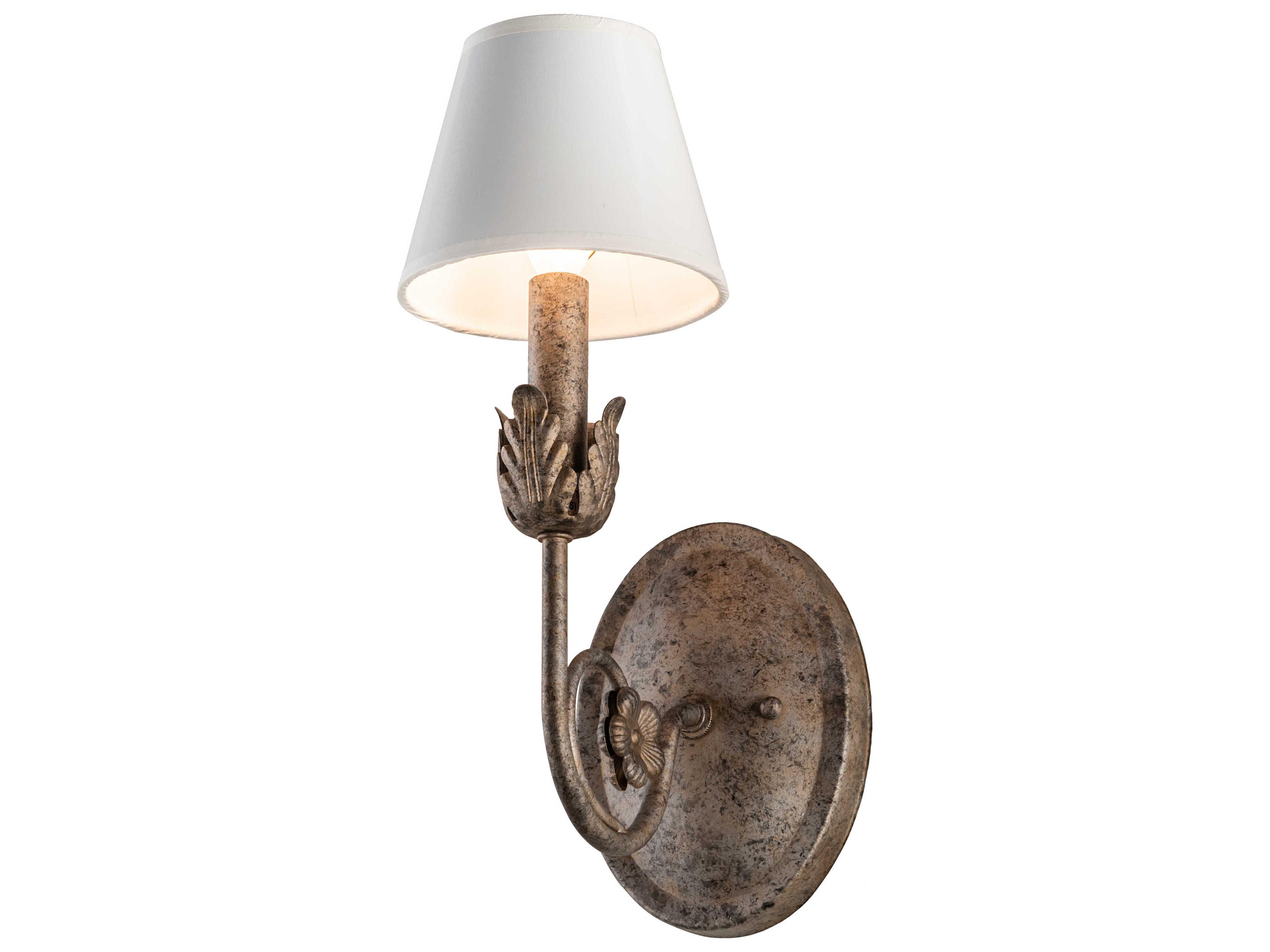 Antonia 1-Light Chocolate Beige White Brown Wall Sconce