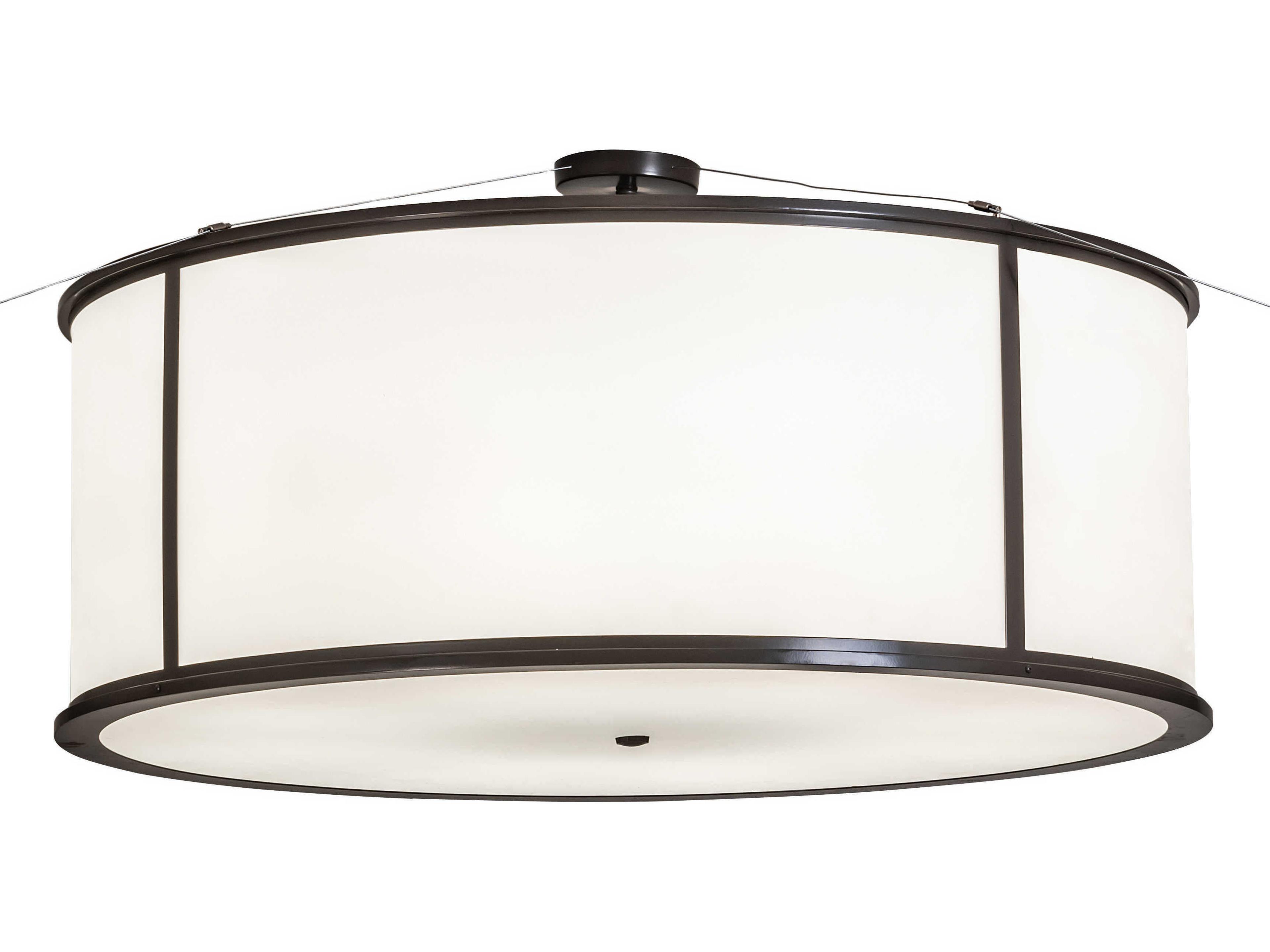 Arcas 8-Light Timeless Bronze White LED Drum Semi Flush Mount