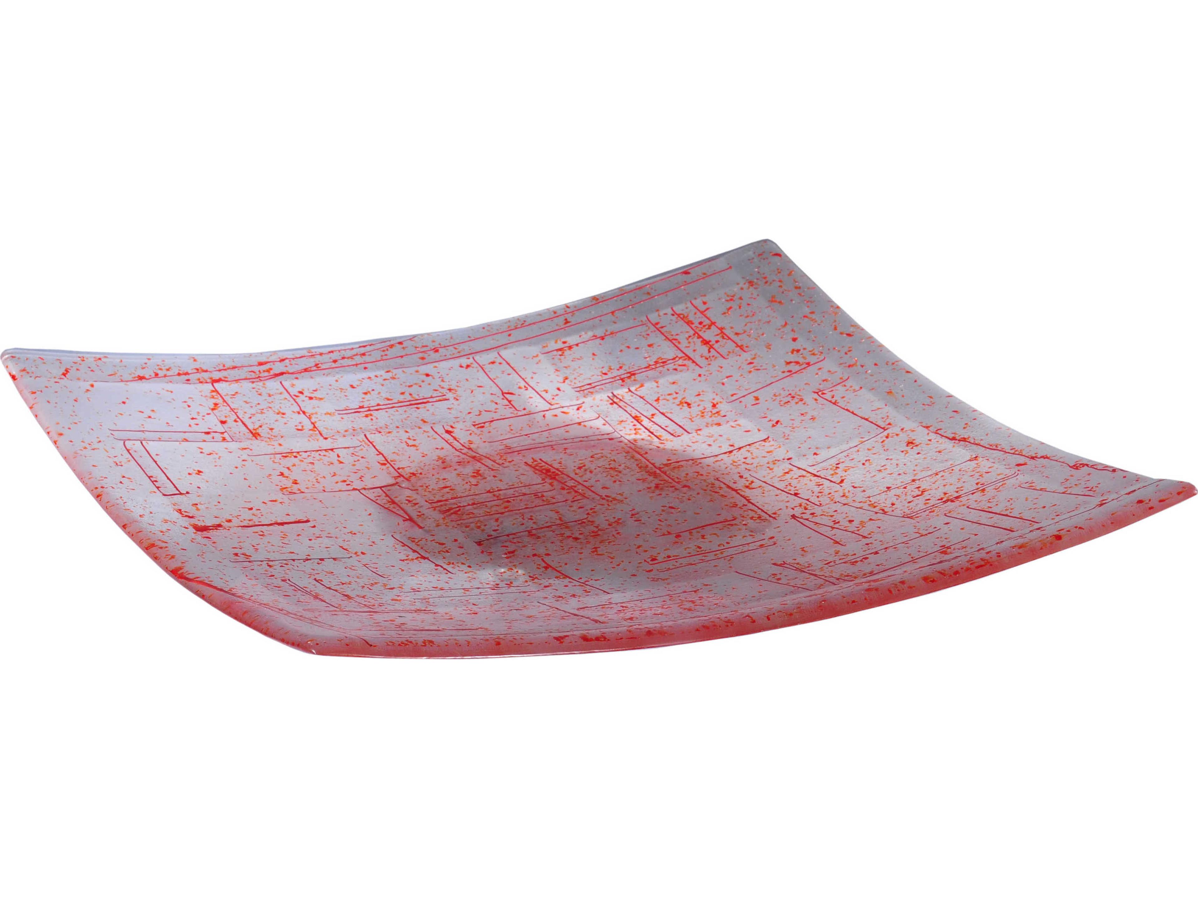 Metro Fusion Tangerine Glass Plate