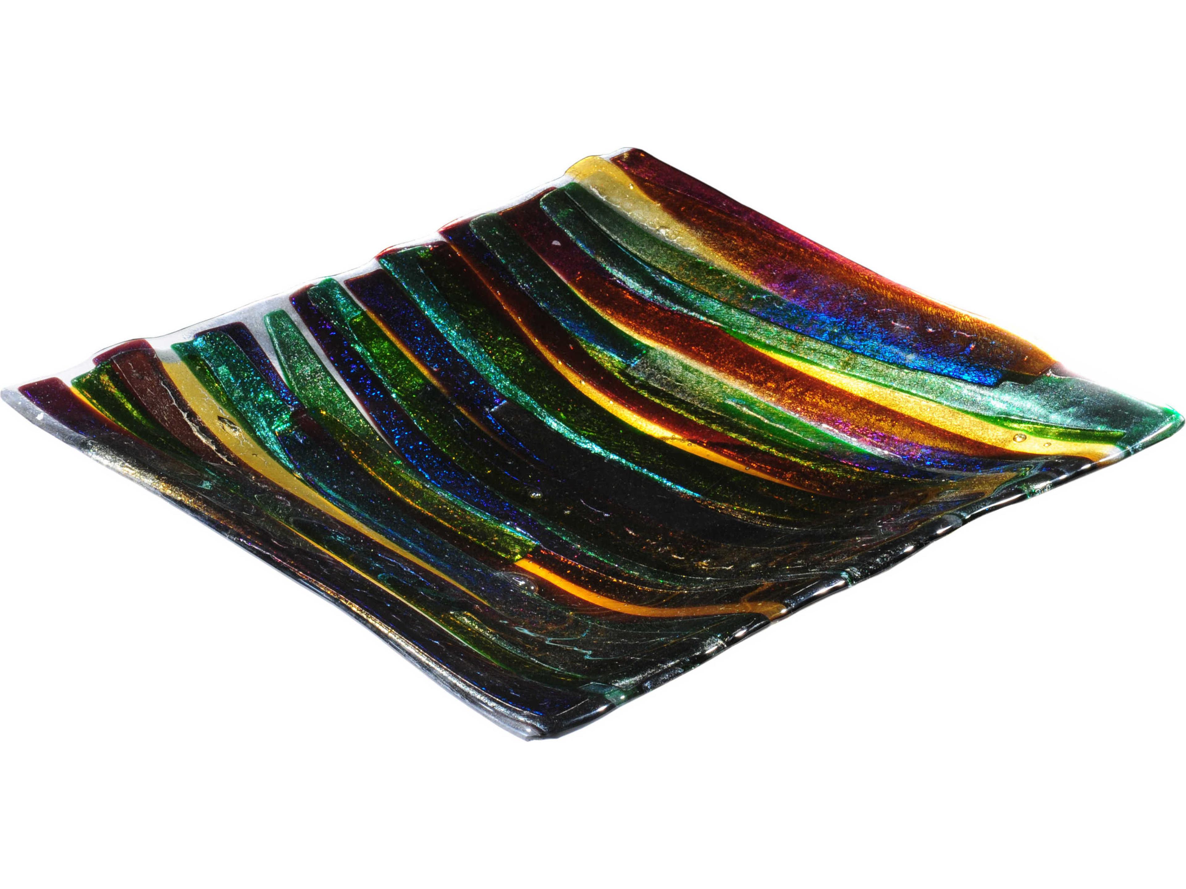 Metro Fusion Penna Di Pavone Glass Plate