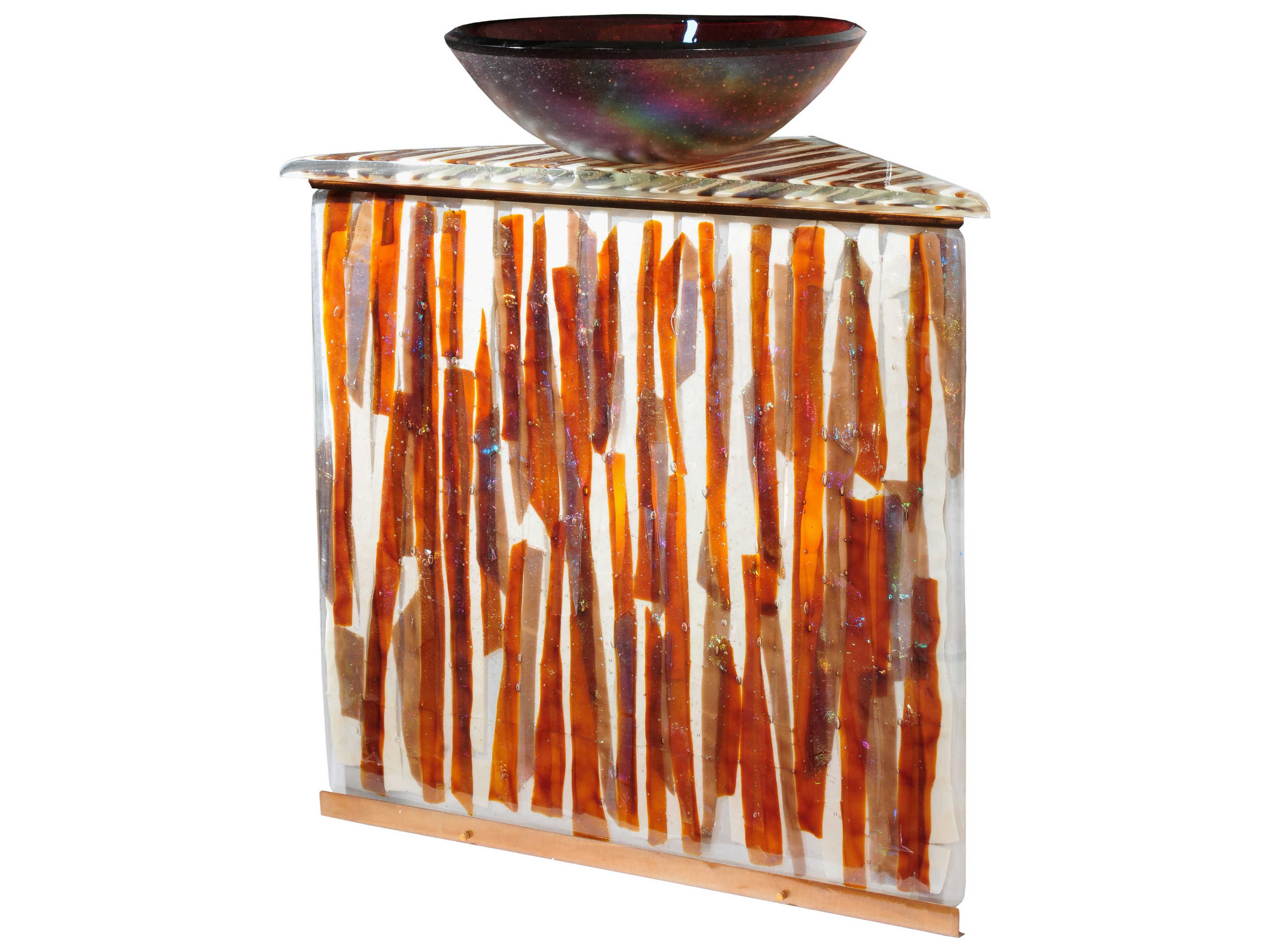 Marina Fused Glass Two-Bulb Sink & Vanity Combo