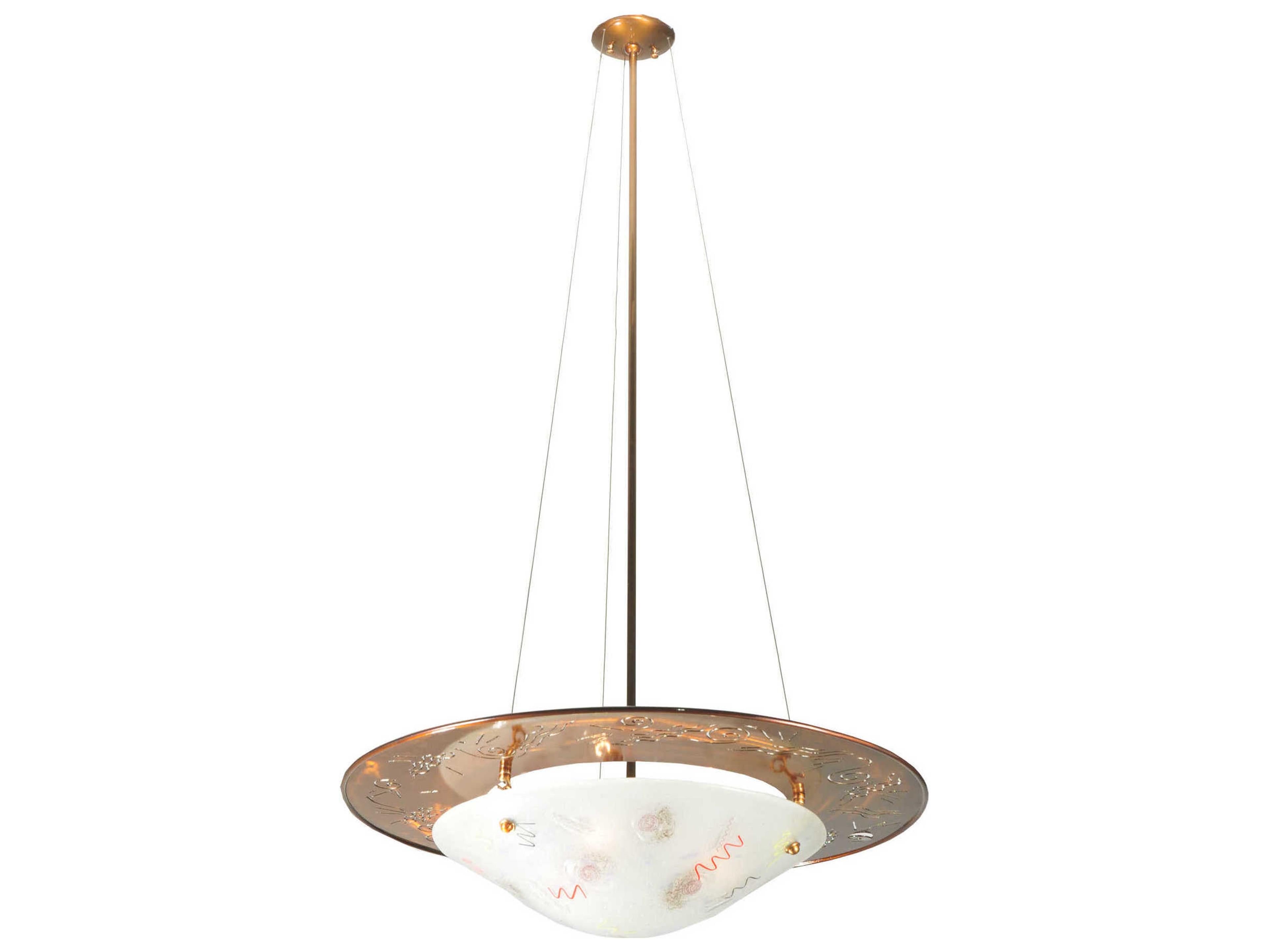 Metro Fusion 3-Light Copper Round Pendant