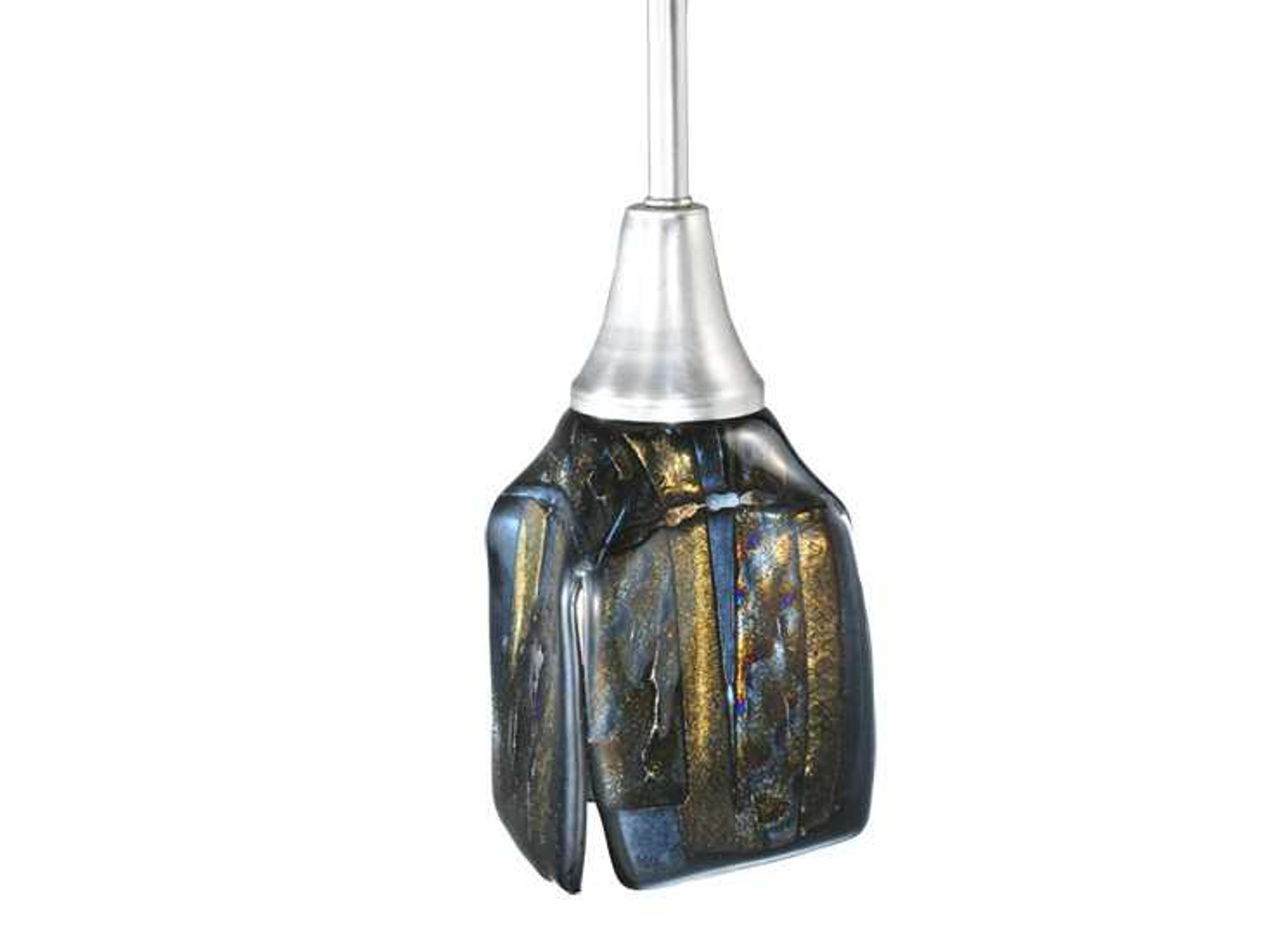 Metro Fusion 1-Light Nickel Tiffany Geometric Pendant
